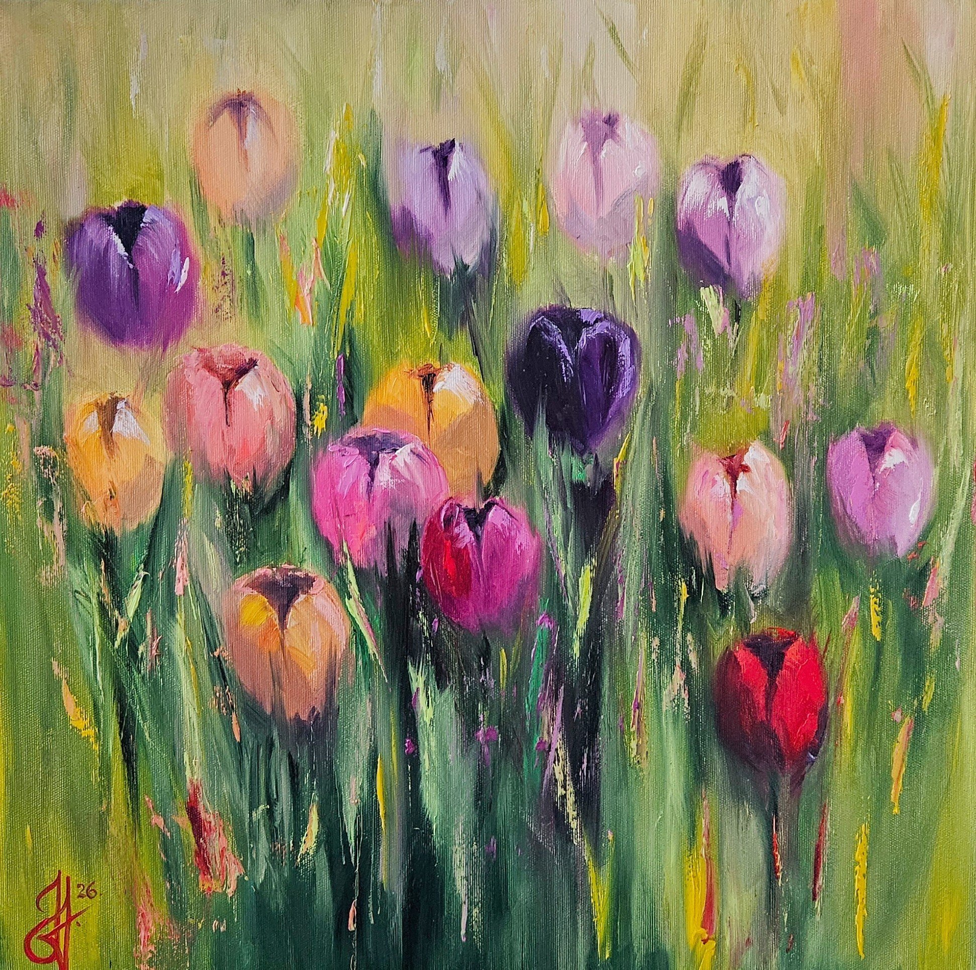 Obraz "Tulipány"- rozmer 50x50 cm