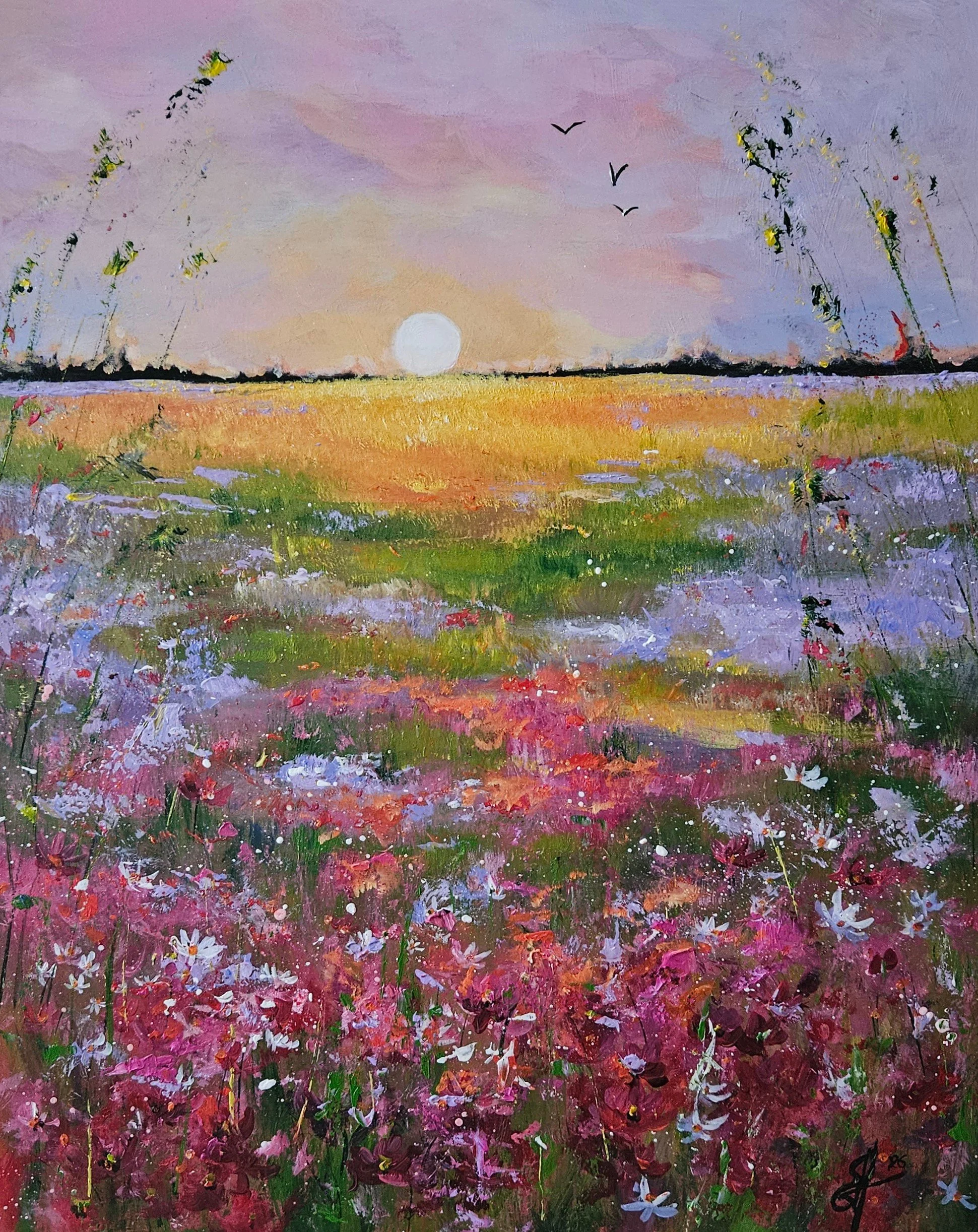 Obraz "Lúka s kvetmi"- rozmer 40x50 cm