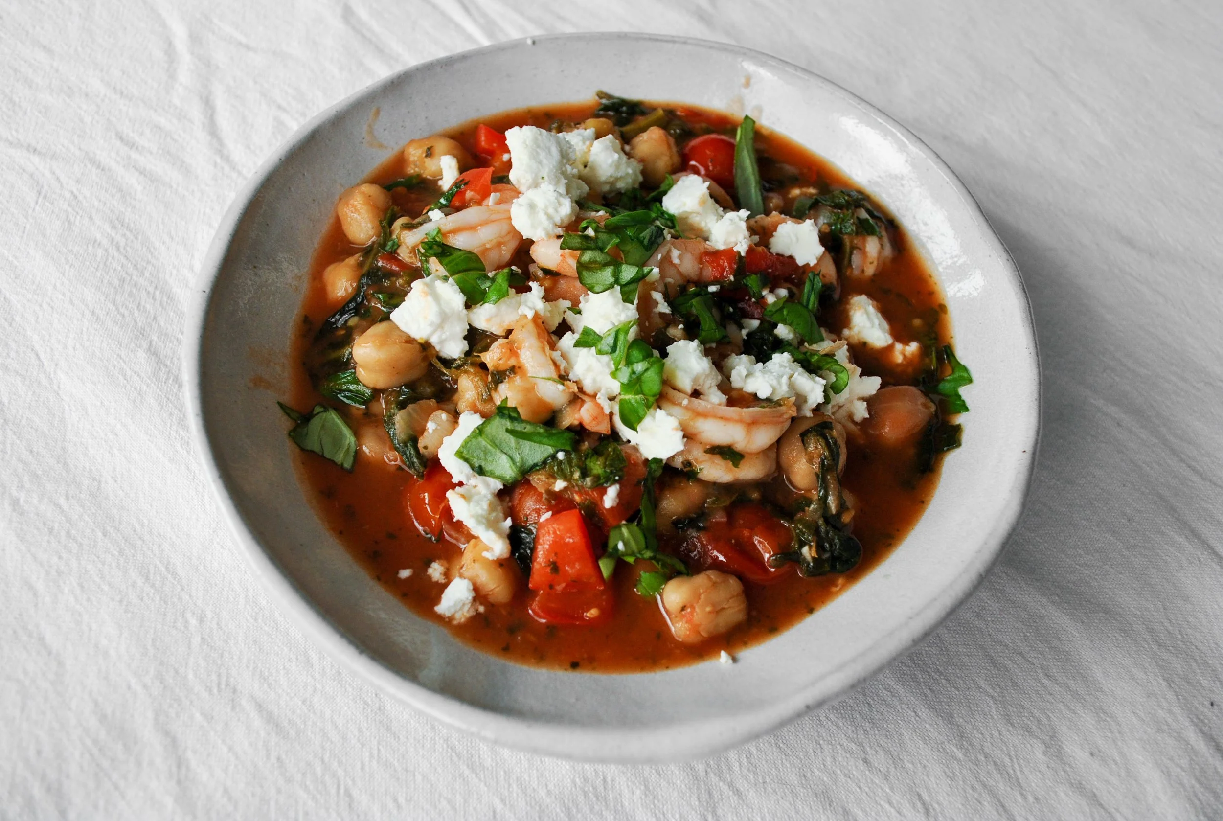 Chickpea Prawn Saganaki