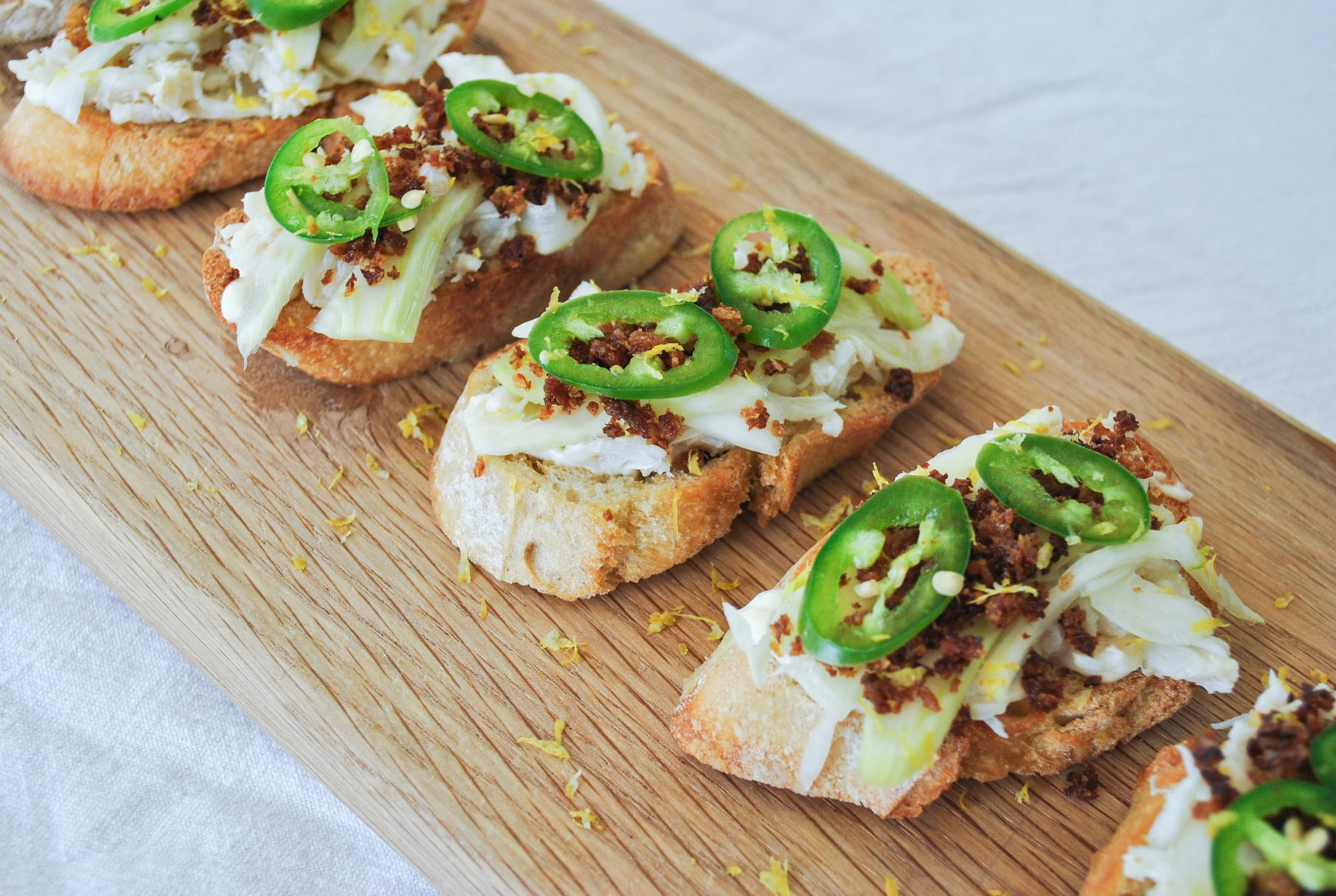 Crab & Pickled Fennel Crostini