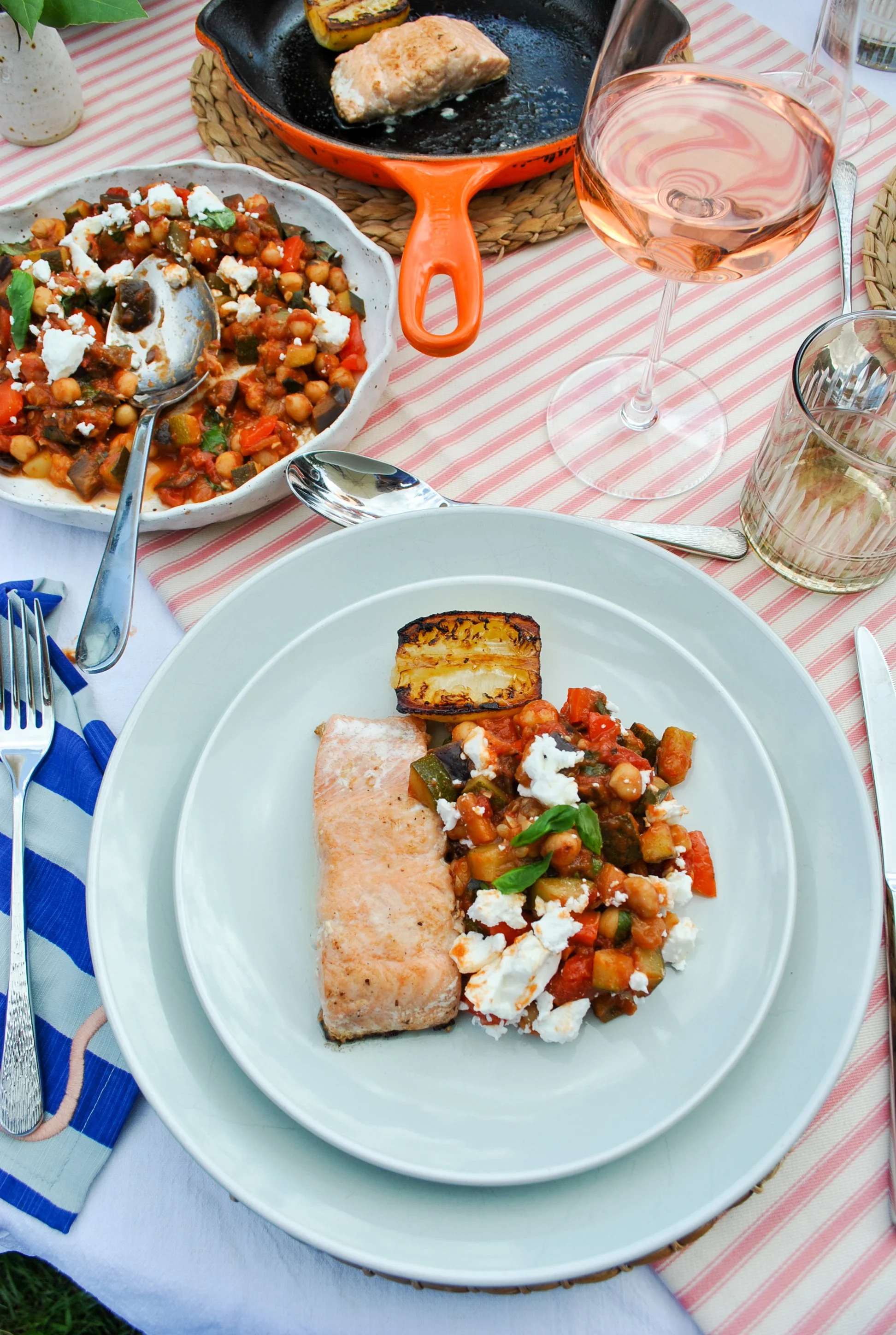 Salmon & Chickpea Ratatouille