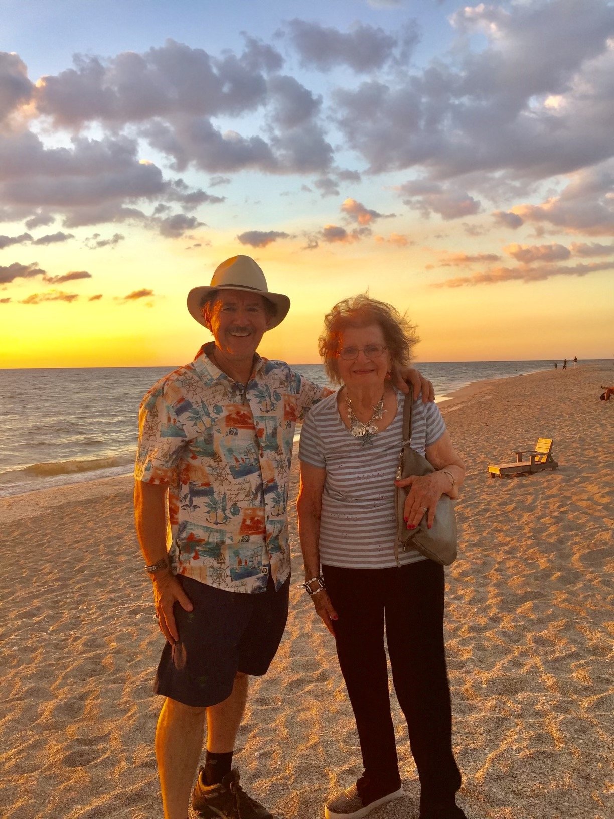 Dr. Pfister with his Mom in Captiva Island (2018)