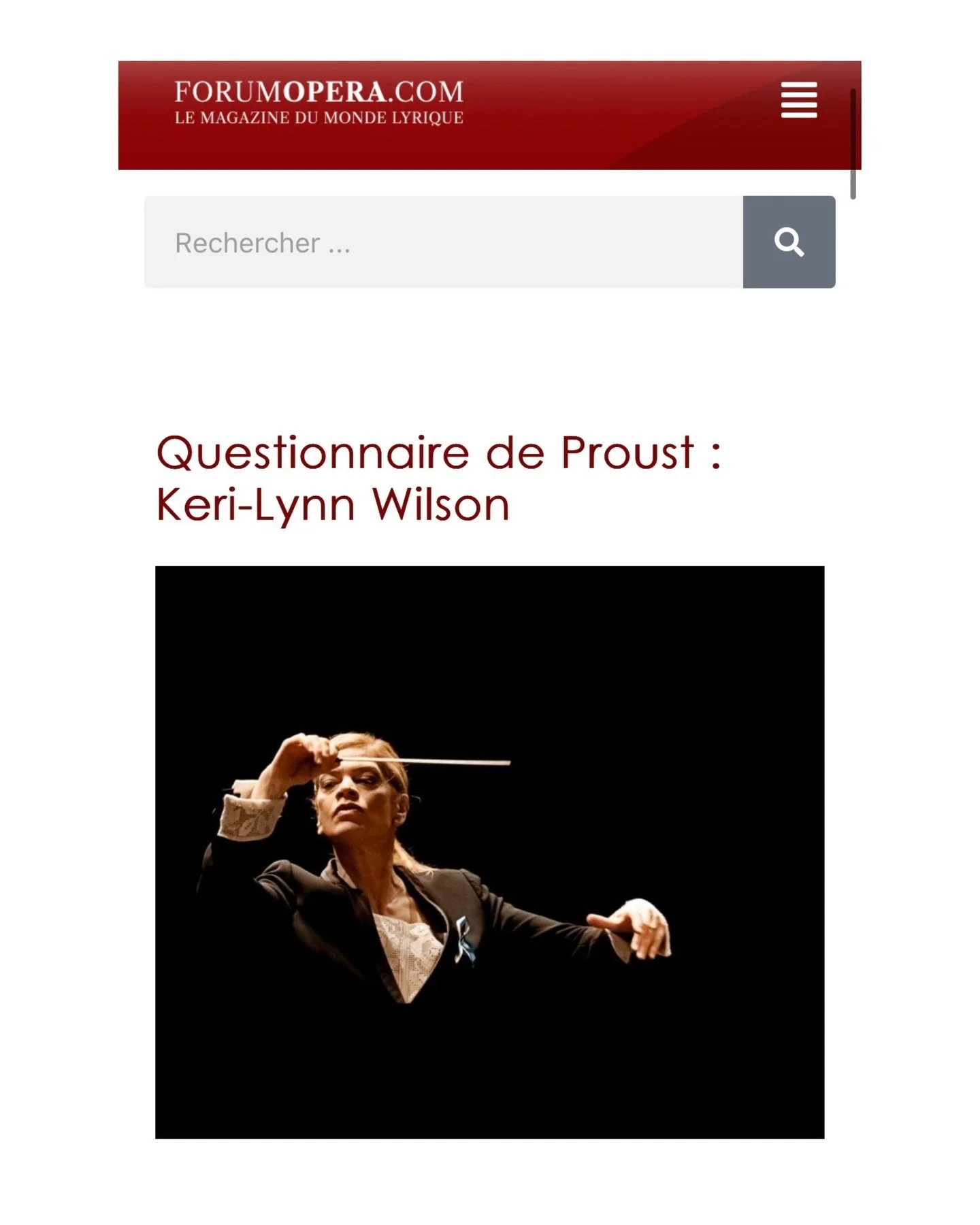 Inspired by Marcel Proust&rsquo;s revealing personality Q and A from his youth, @forumopera, the French webzine, recently sent me some questions that I answered in my dressing room at the @operadeparis. 

Read more in forumopera.com