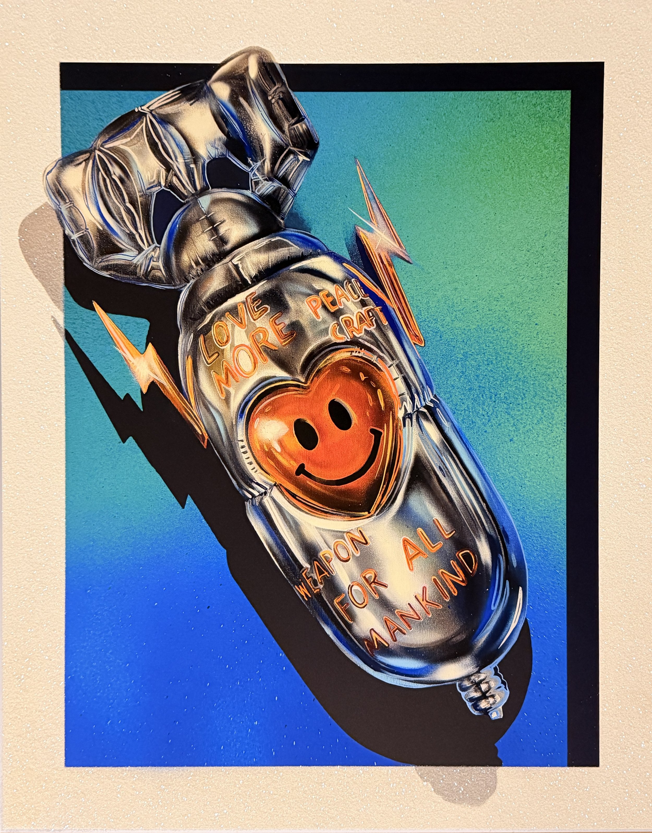 LOVE BALLOON ALUMINIUM - ORANGE/BLUE