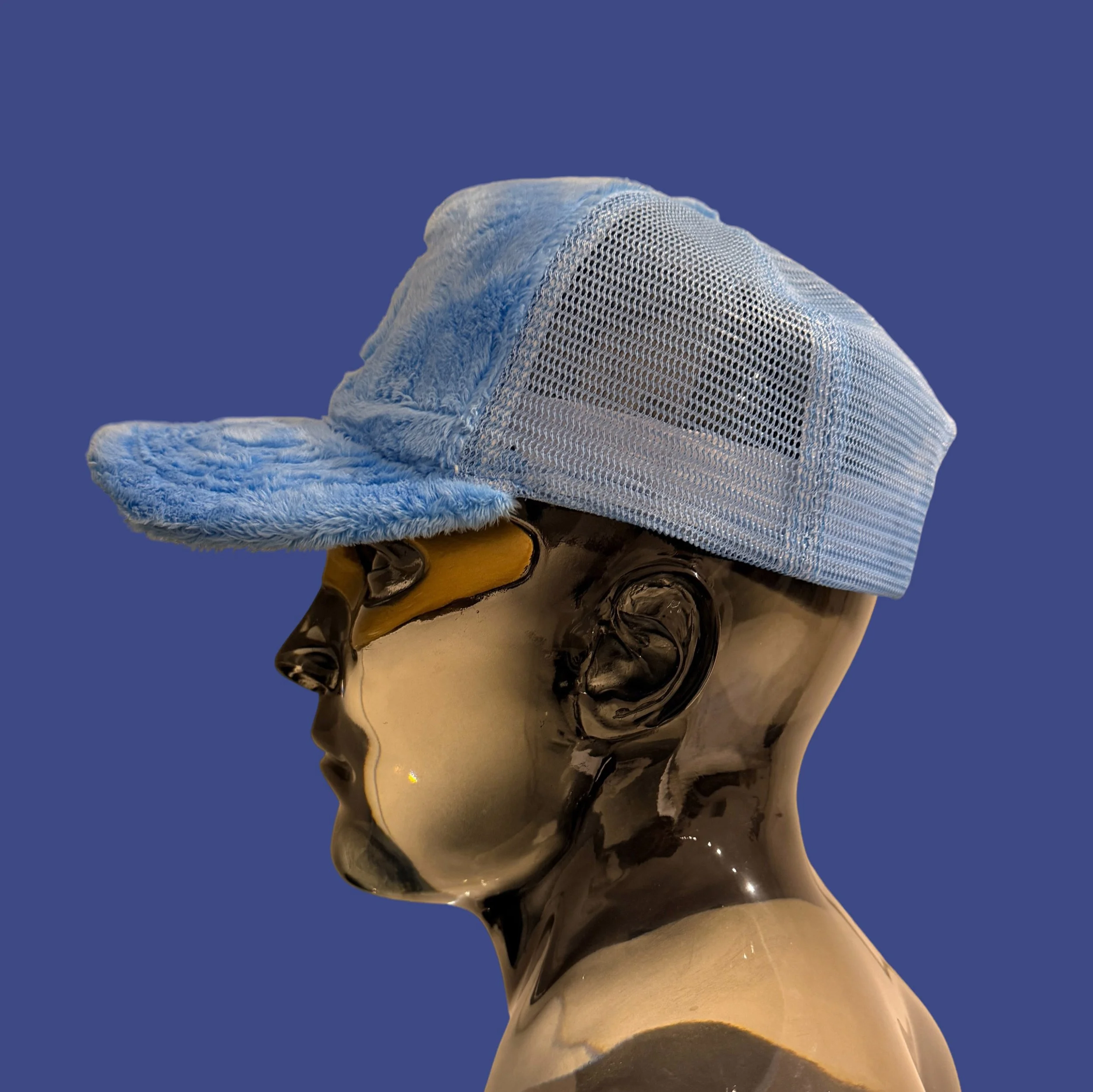 BABY BLUE CAP . POLKA DOT MIC CAP , BASEBALL CAP