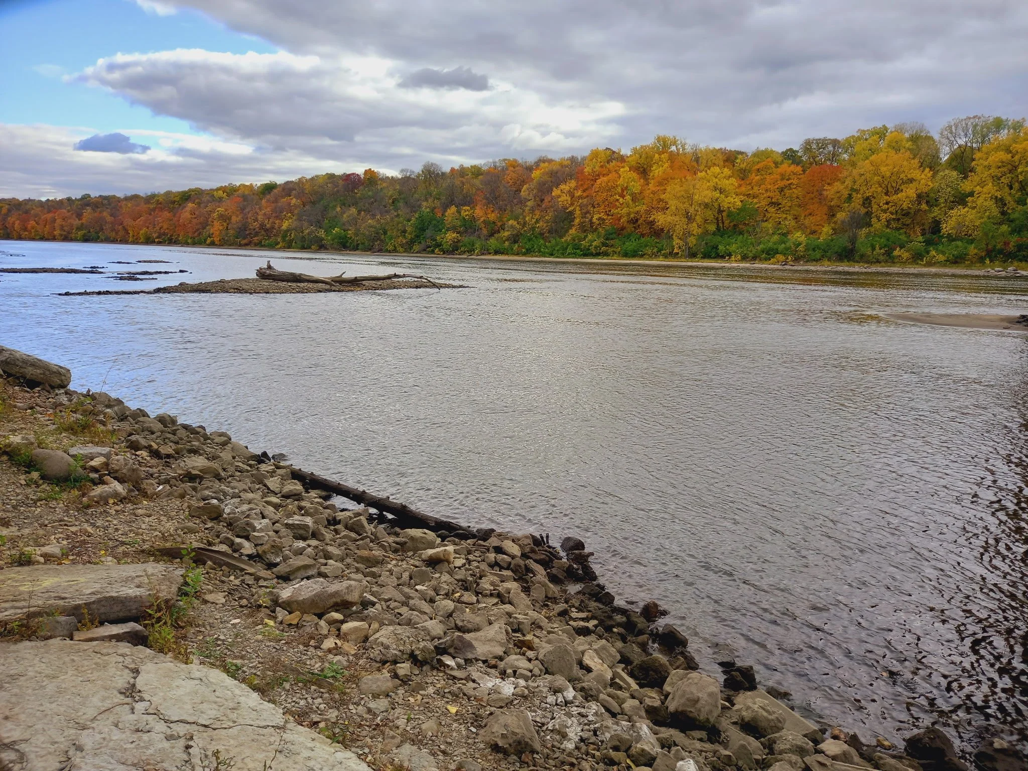 The author's photo of the Mississippi River, taken in Minneapolis--a place they now call home.