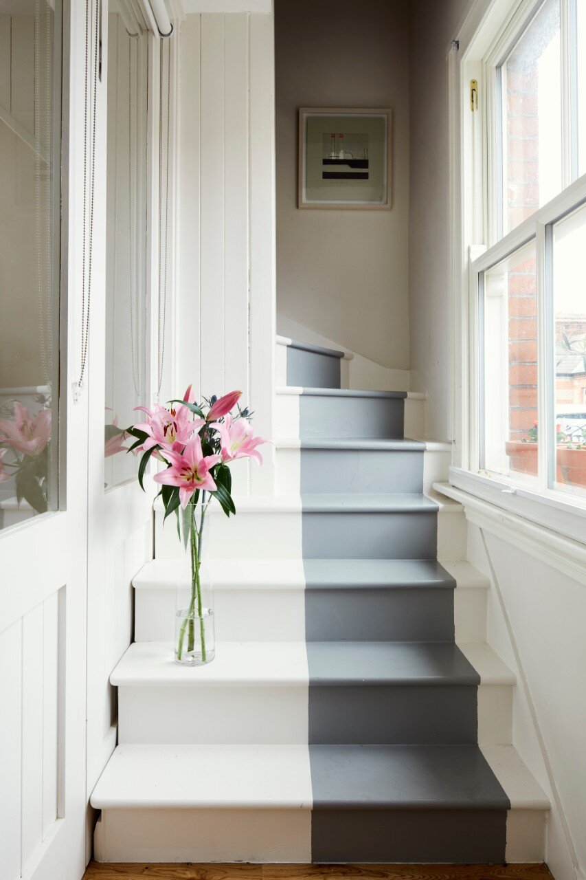 stairs with lillies.jpg