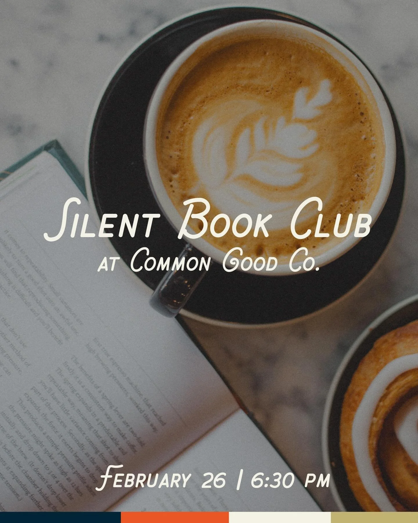 We&rsquo;re back at it this month!

We&rsquo;ve started a Silent Book Club Chapter in the coffee shop after hours on the last Thursday of each month from 6:30-8:30 PM. What is it and how does it work?

📚Everyone brings whatever they&rsquo;re in the 