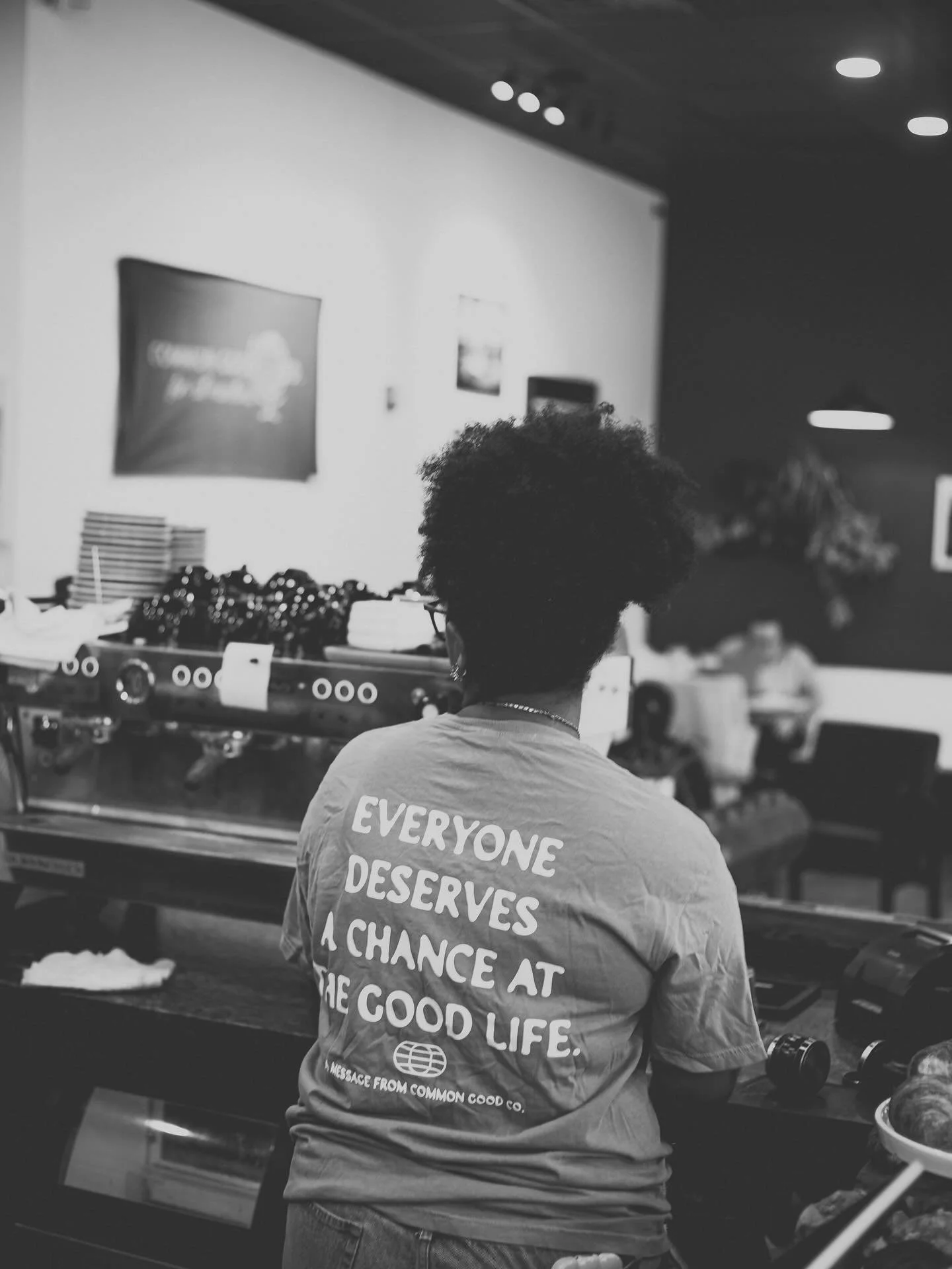 E V E R Y O N E &hearts;️

We&rsquo;re fueled by this simple motto. It might seem small, but we&rsquo;re leveraging a cup of coffee to try to bring people together. We want our shop to be a place where our neighborhood comes together. We also want ou