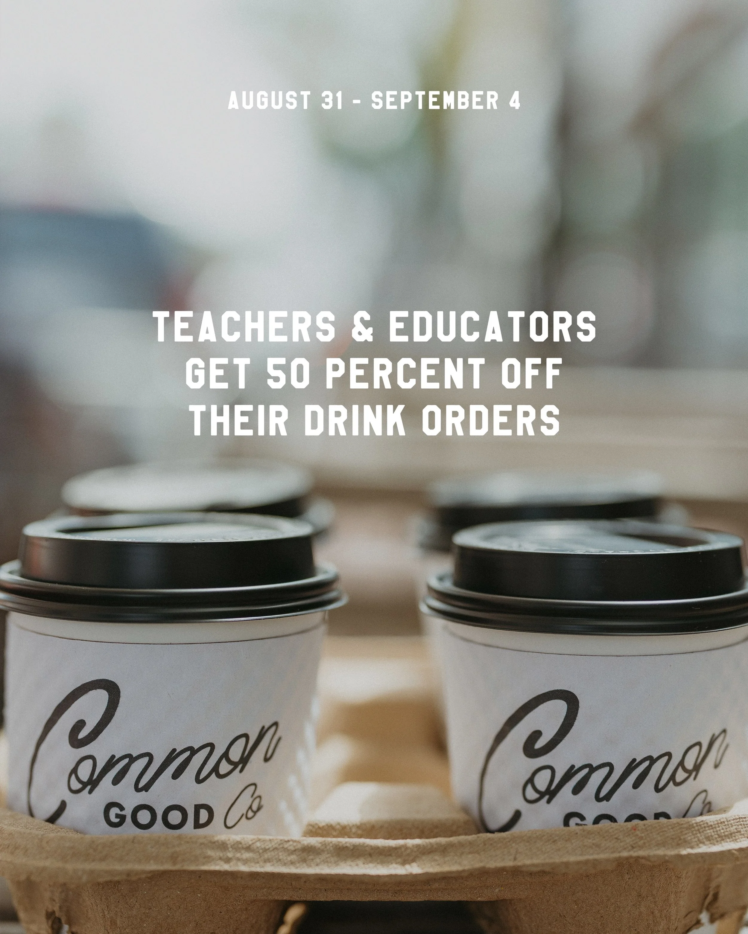 🍎✏️School is back in session this week and we want to show our appreciation to our amazing teachers, professors, and school administrators!

Stop by the shop this week to get 50% off your drink orders when showing your school ID. ✨