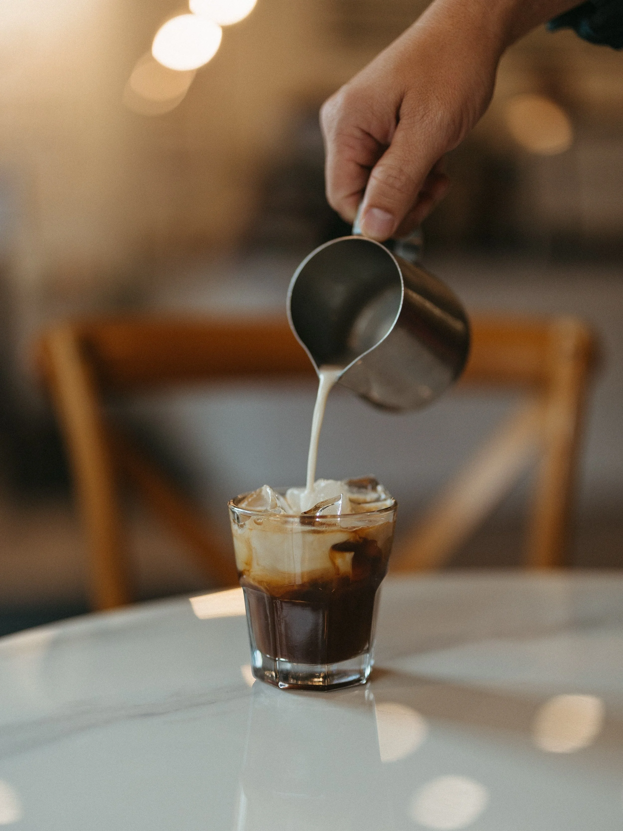 Here for pretty pours and coffee that tastes as good as it looks.