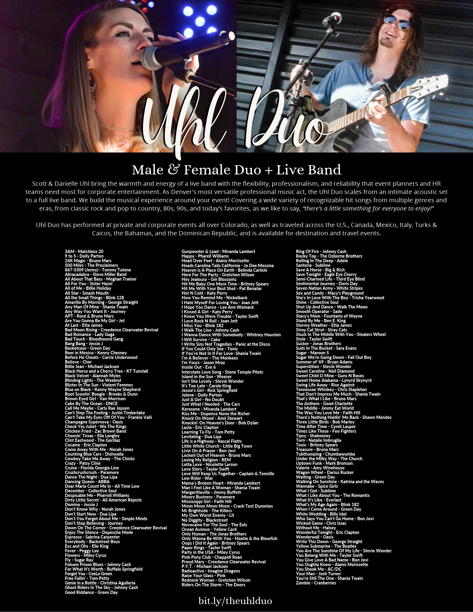 Uhl Duo Songlist