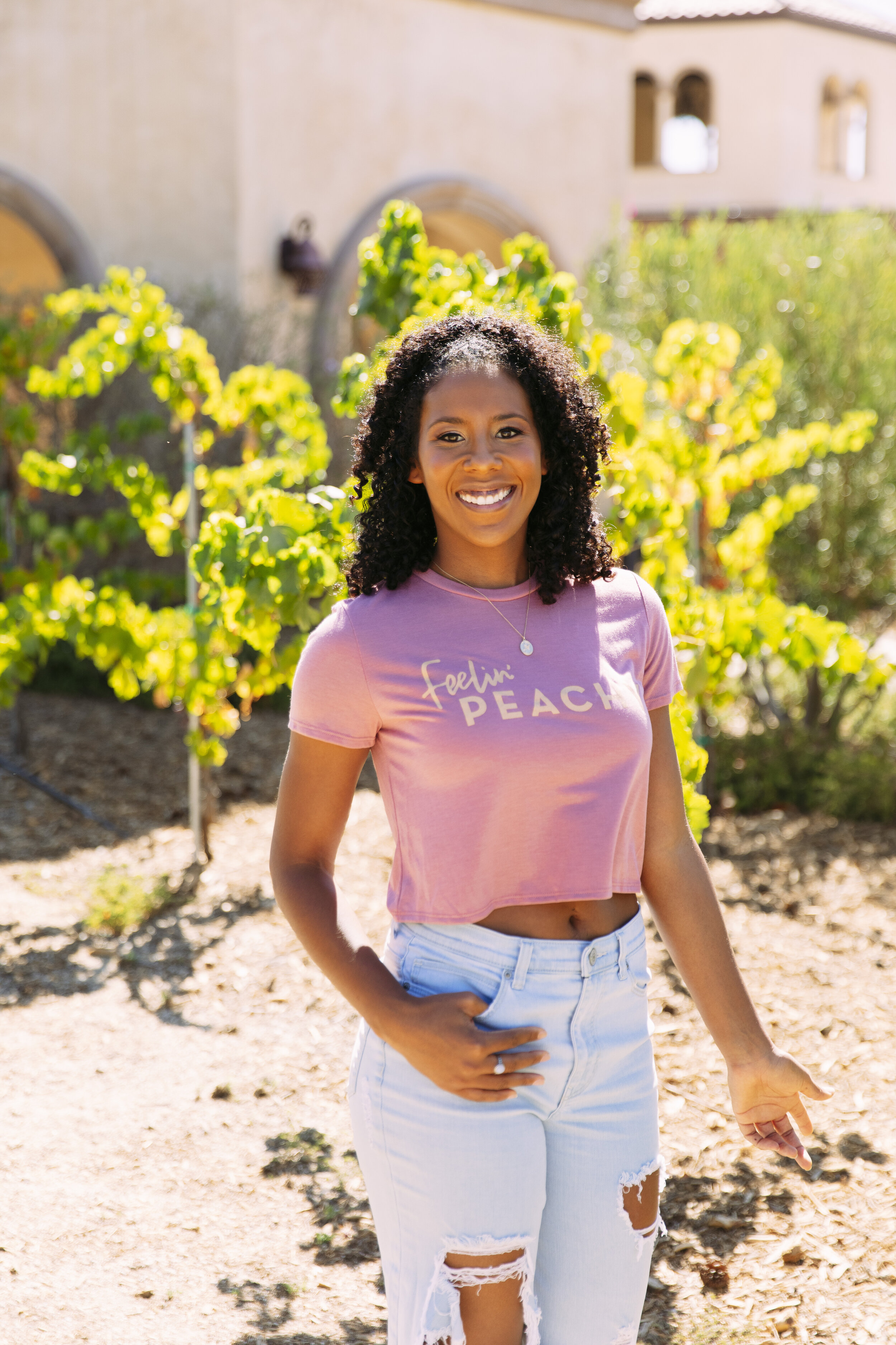 Feelin' Peachy Mauve Crop 