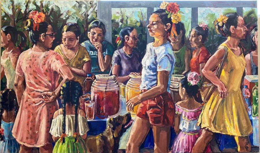 AGUA DEL DIA    
 Medium: Oil on Canvas  
Size: 36 in x 60 in (91 cm x 152 cm)