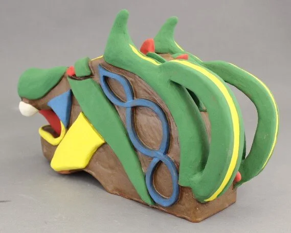 Dragon Figure-Head Teapot 
Earthenware 
Spring 2017