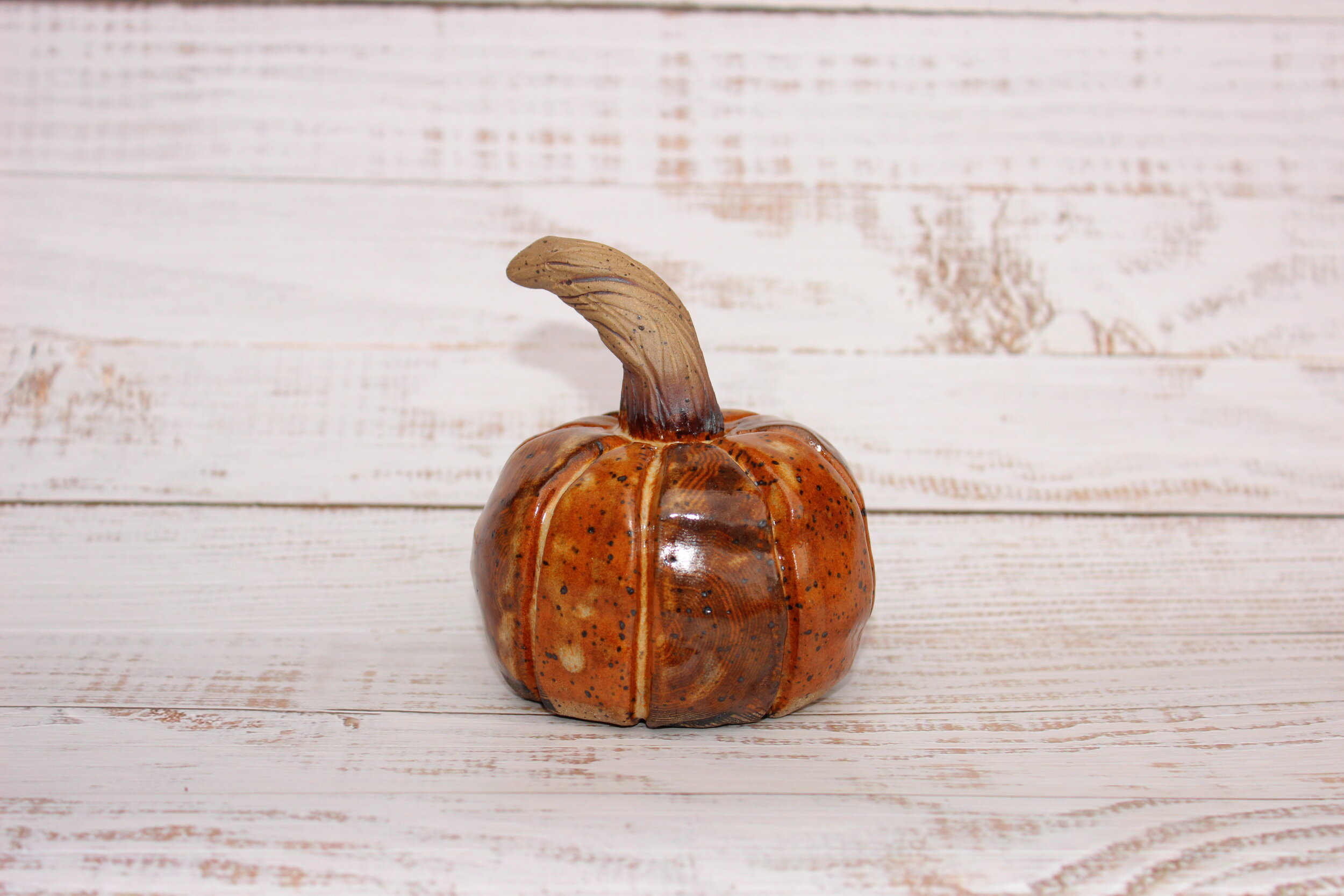 Pumpkin with wood transfers
