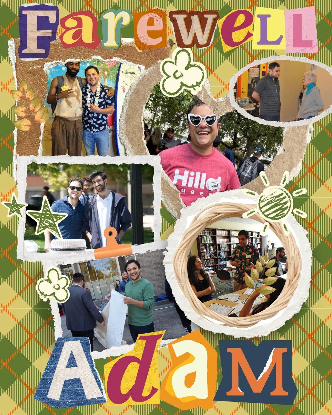 Queens Hillel bids a farewell to our Director of Engagement, Adam Bender 🤍👋 Adam has had such a warm, positive presence on campus. Being a meaningful mentor and supportive supervisor to both students and staff. We will miss his witty jokes, comfy s