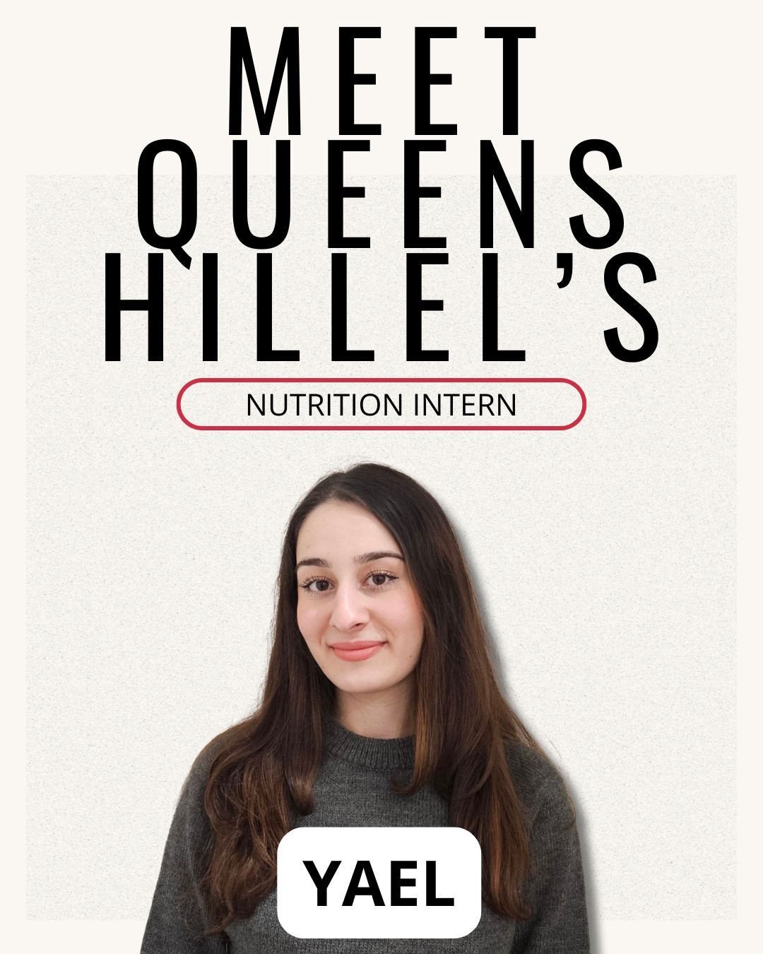 NEW QUEENS HILLEL STAFF MEMBER ALERT! 🚨 We&rsquo;re so excited to welcome Yael, our Nutrition Intern! Swipe to get to know Yael and don&rsquo;t forget to book a 1:1 with her through the link in our bio ✨⁠
⁠
https://calendly.com/yael-qchillel/30min?b