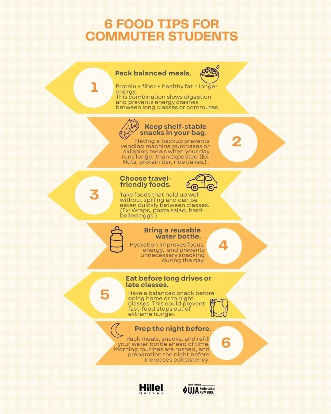 Long commute? Packed schedule? We got you. 🙌 Save this for your weekly prep and snack smarter, not harder ✨ For more information or questions reach out to our nutrition intern, Yael through the Link in Bio!