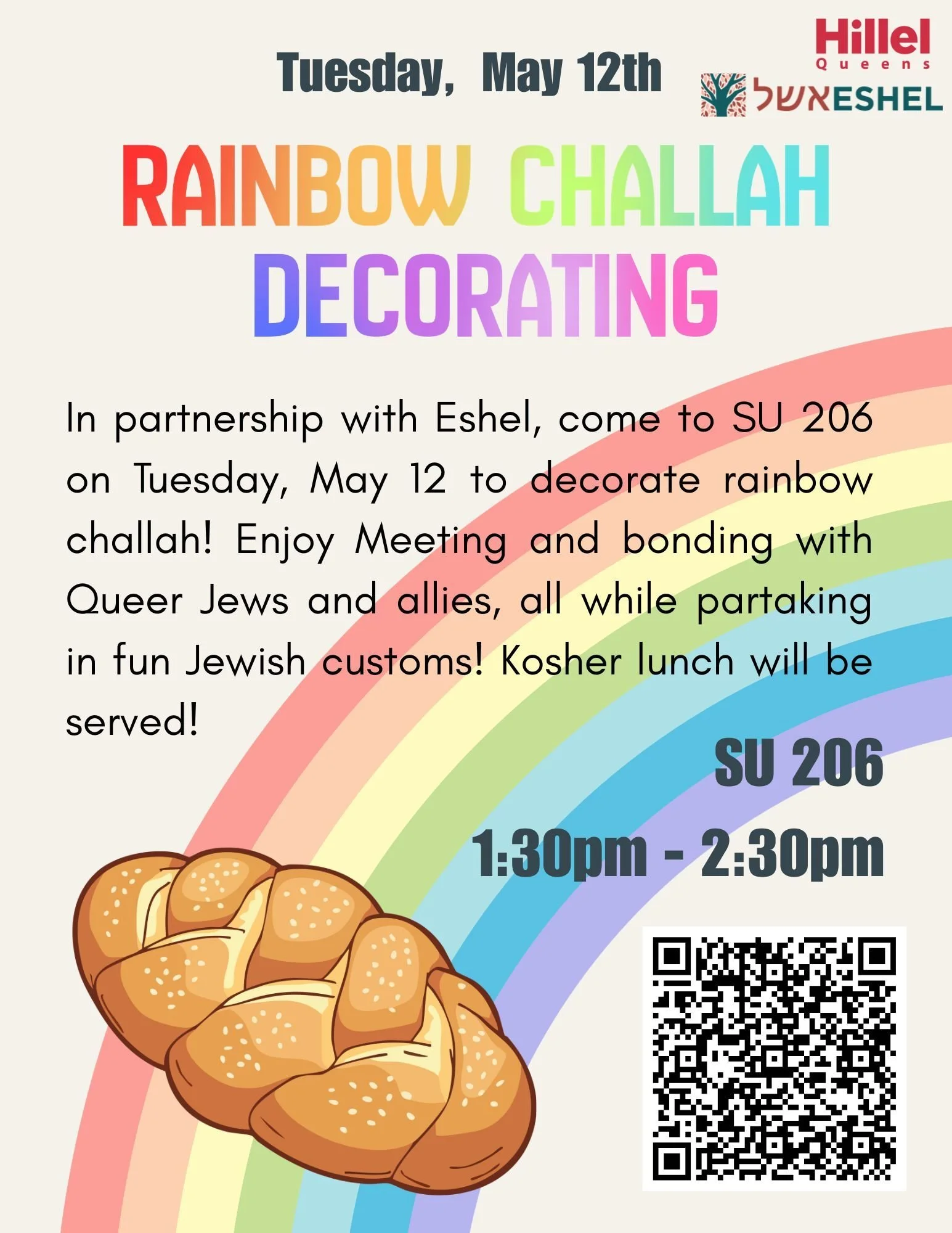 Rainbow Challah Decorating