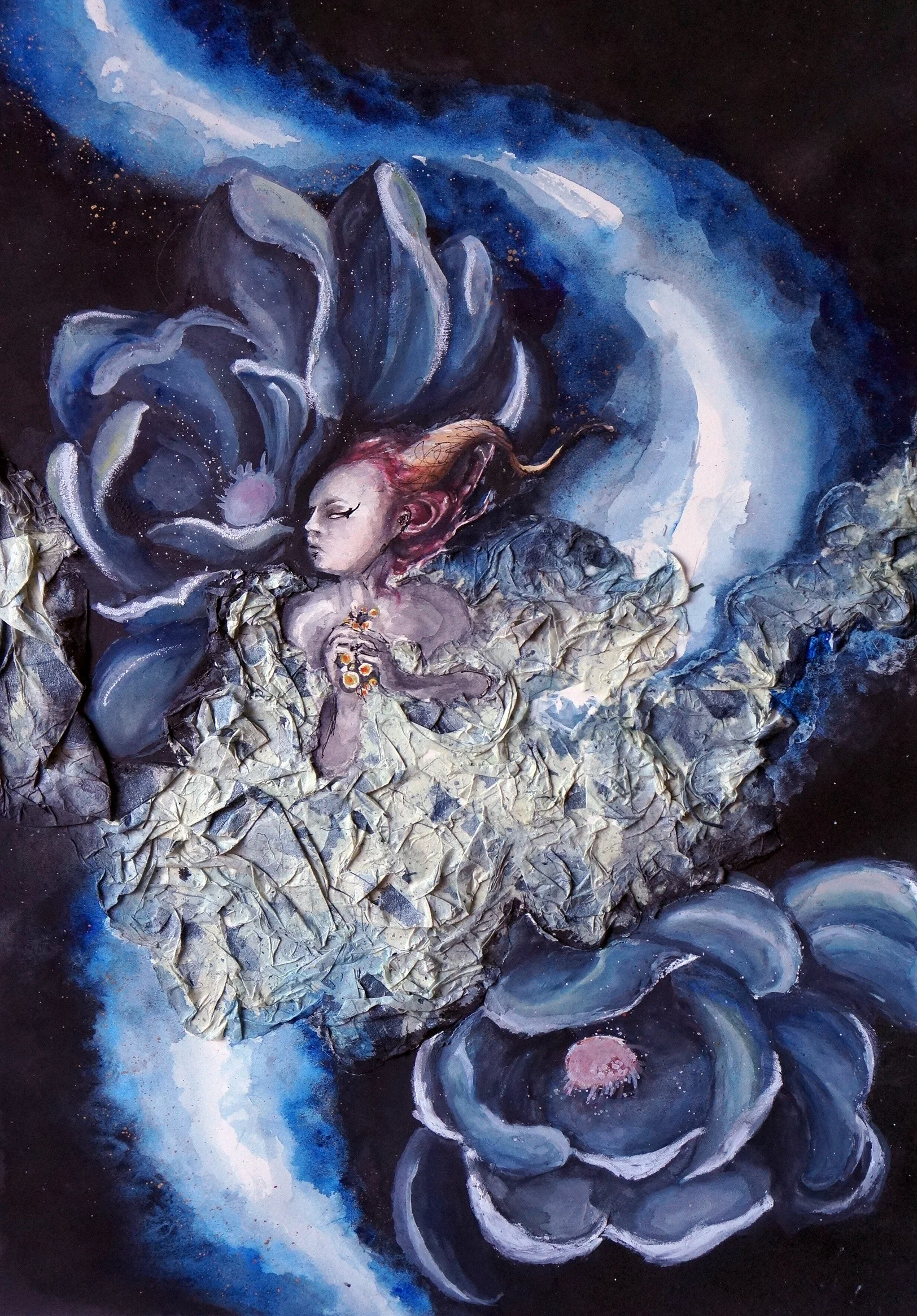 Fluctlight (2018), 15" x 22", Watercolor on Paper, $1,050