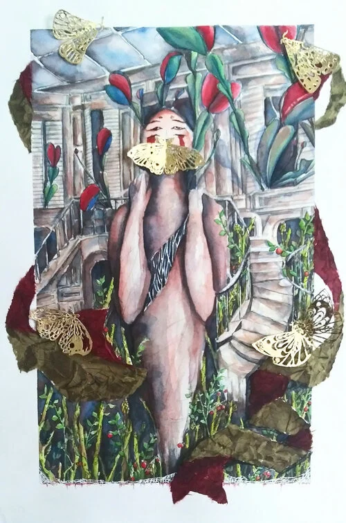 Maniac (2020), 15" x 22", Mixed Media on Paper