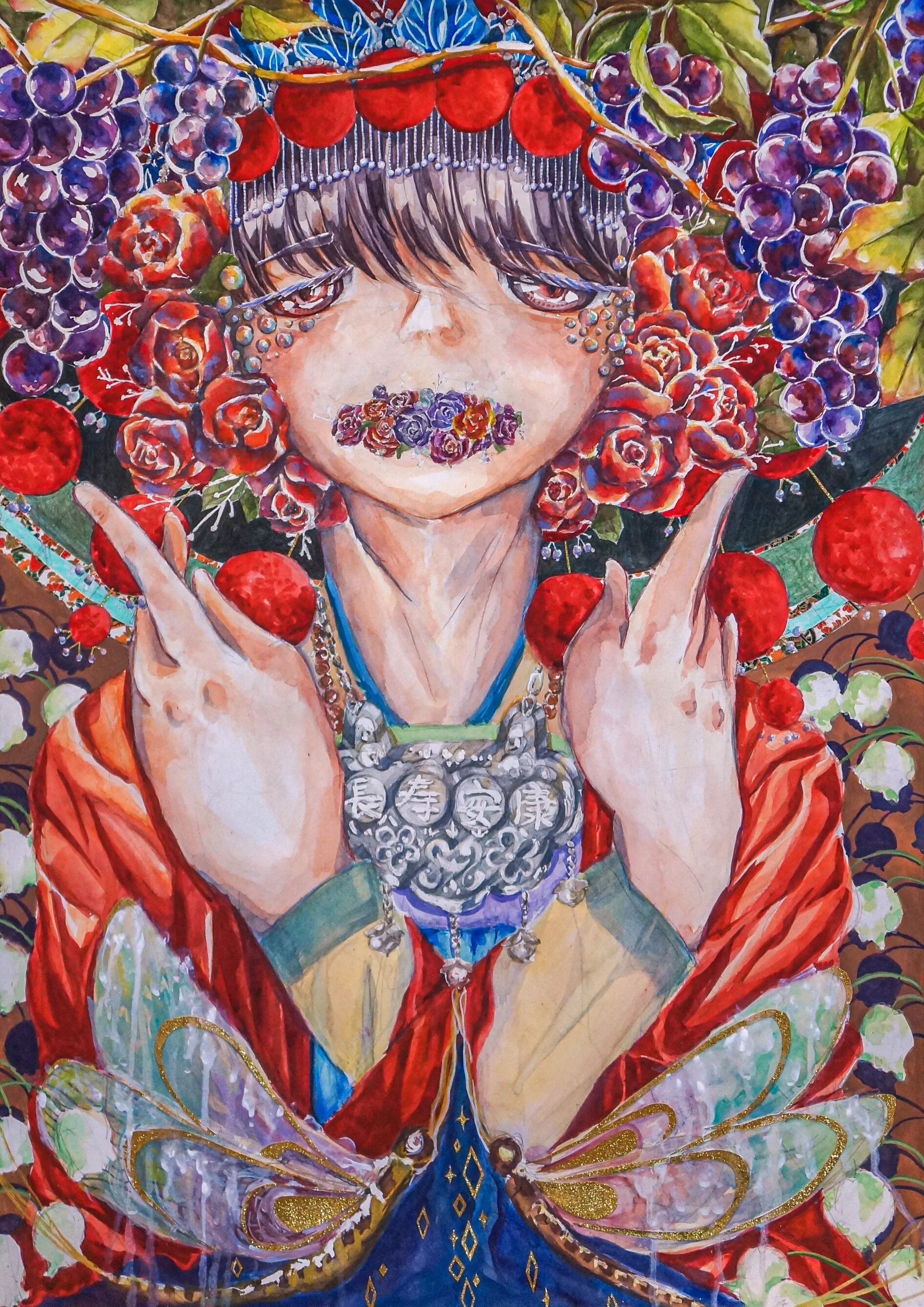 Happily Ever After (2022)   22" x 30", mixed media on paper