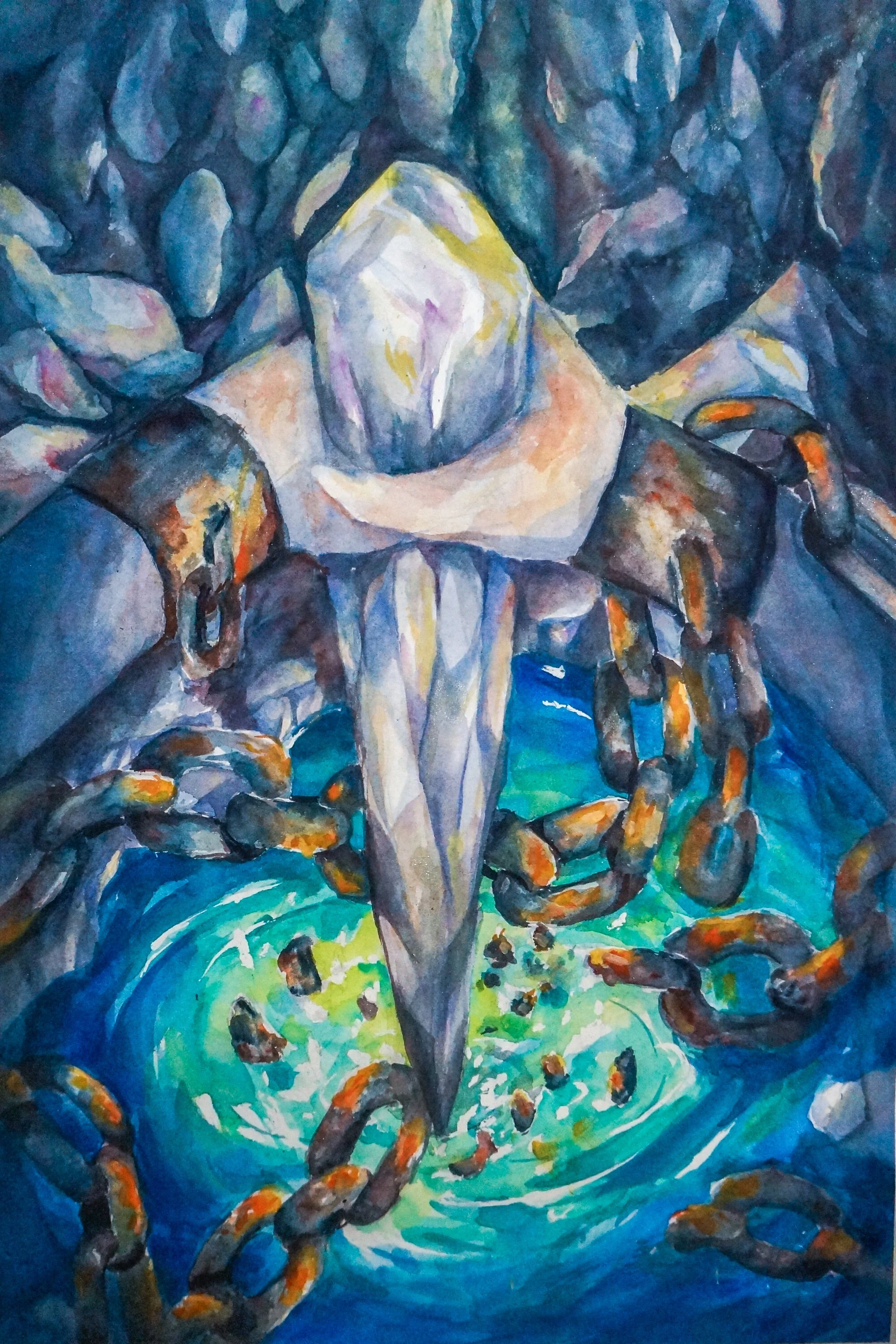 Breaking Free (2024) Watercolor on Paper