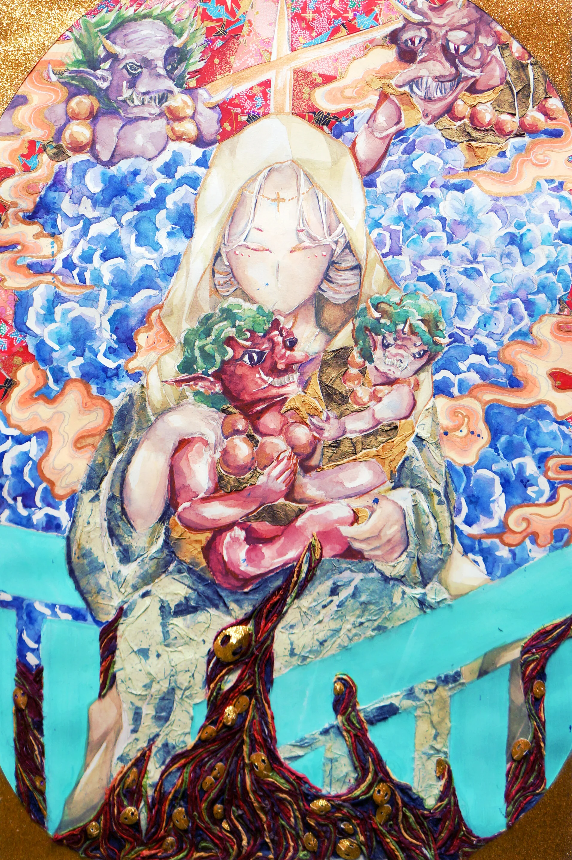 Family Tree (2020), 15" x 22", Mixed Media on Paper