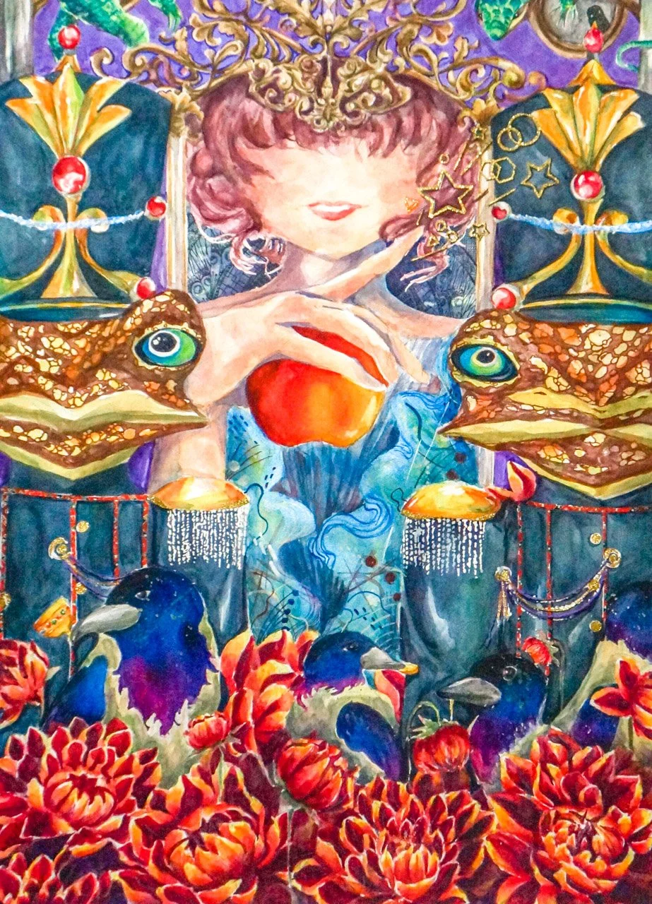 Welcome to Holiday House (2022)  
22" x 30", mixed media on paper