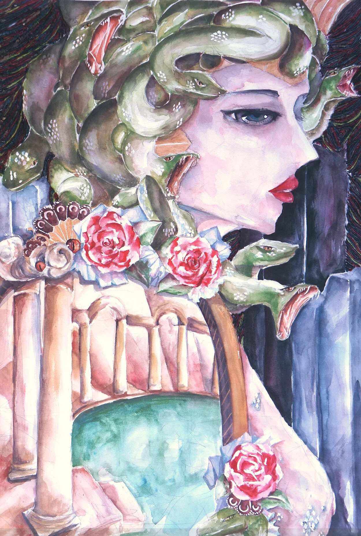 I Wasn't Always a Monster (2019), 15" x 22", Mixed Media on Paper