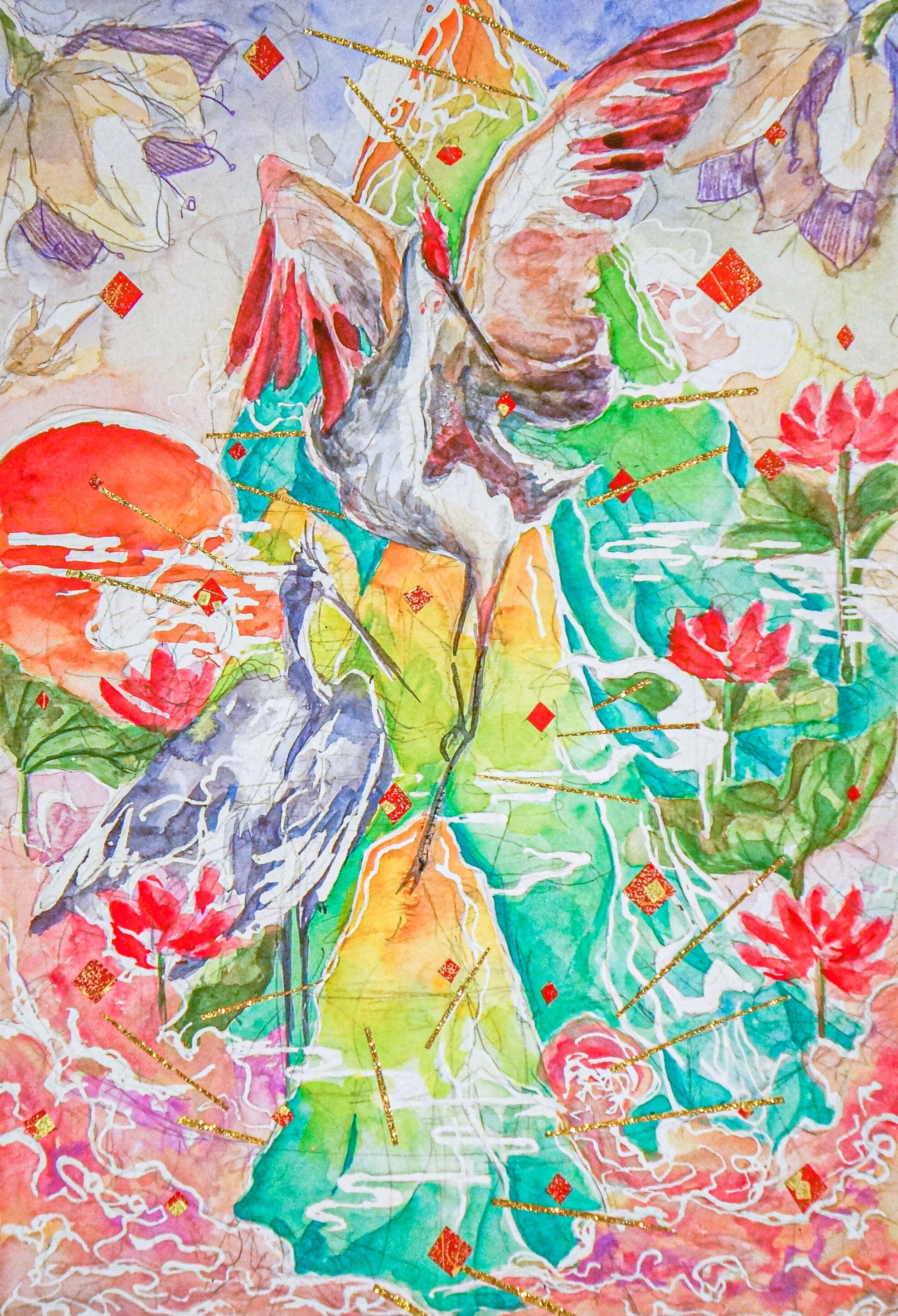 'I have departed" (2022), 11x15, Watercolor on Paper