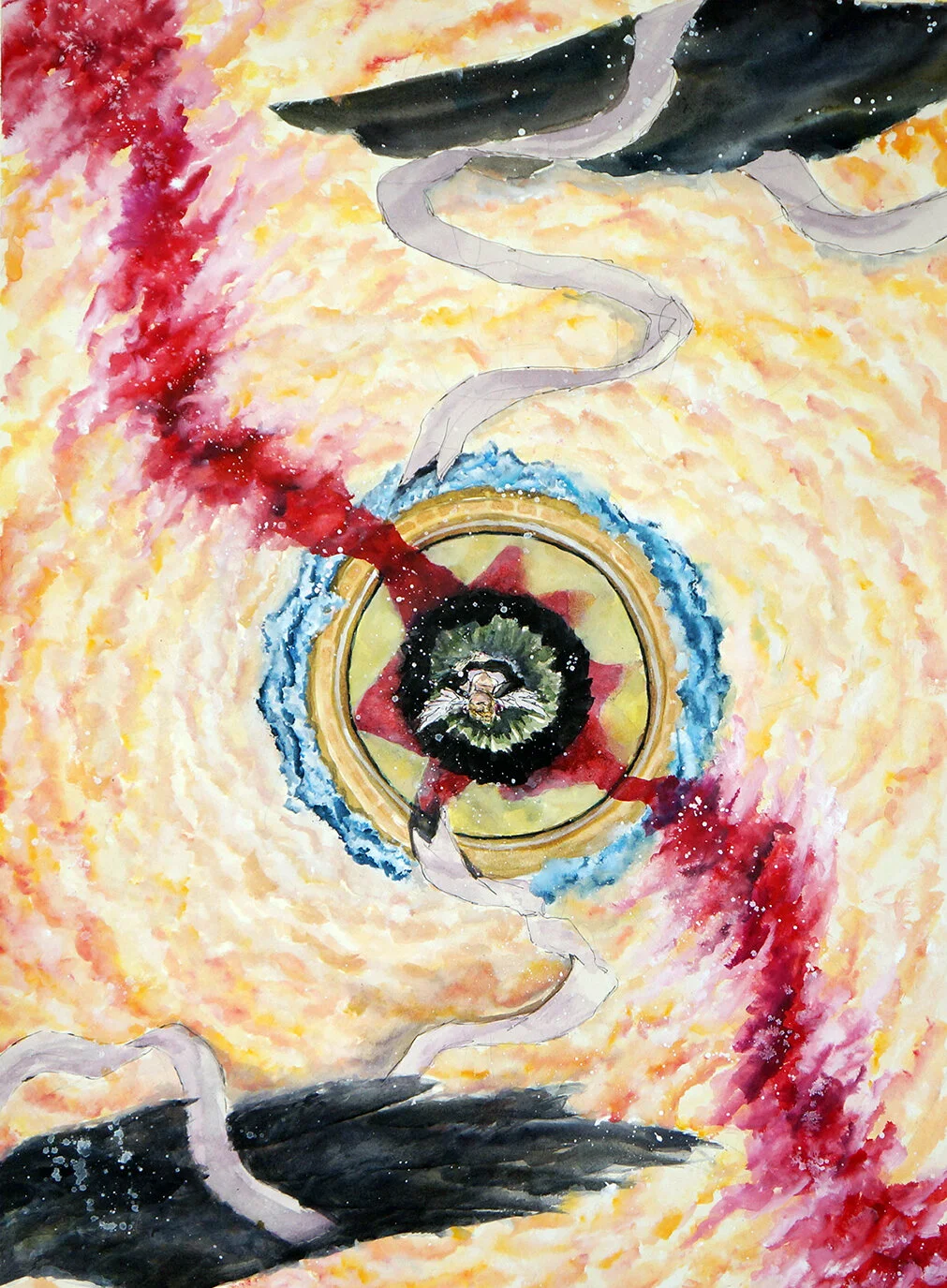 Duet (2017), 15" x 22", Watercolor on Paper, $1,050