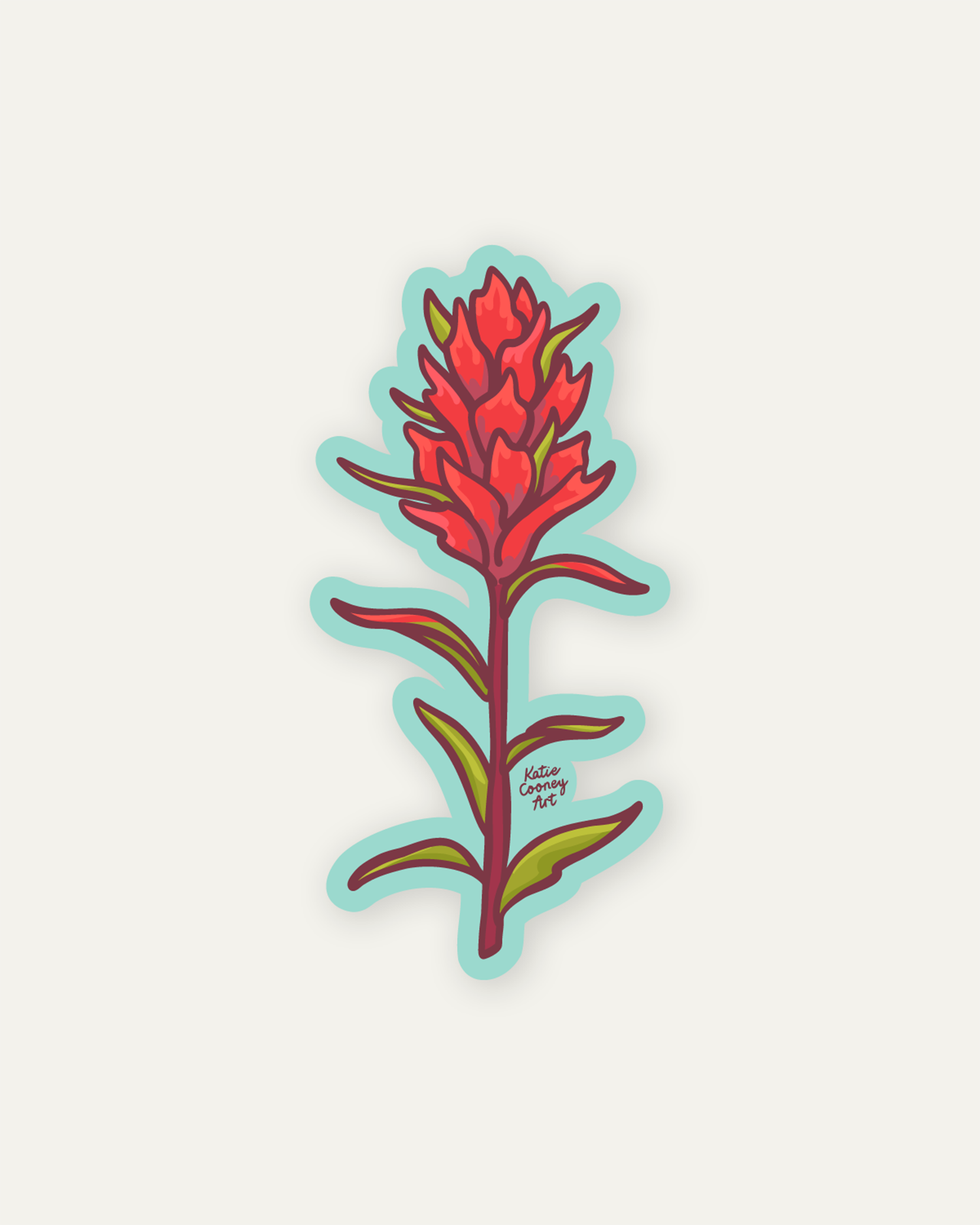*NEW* Red Paintbrush sticker