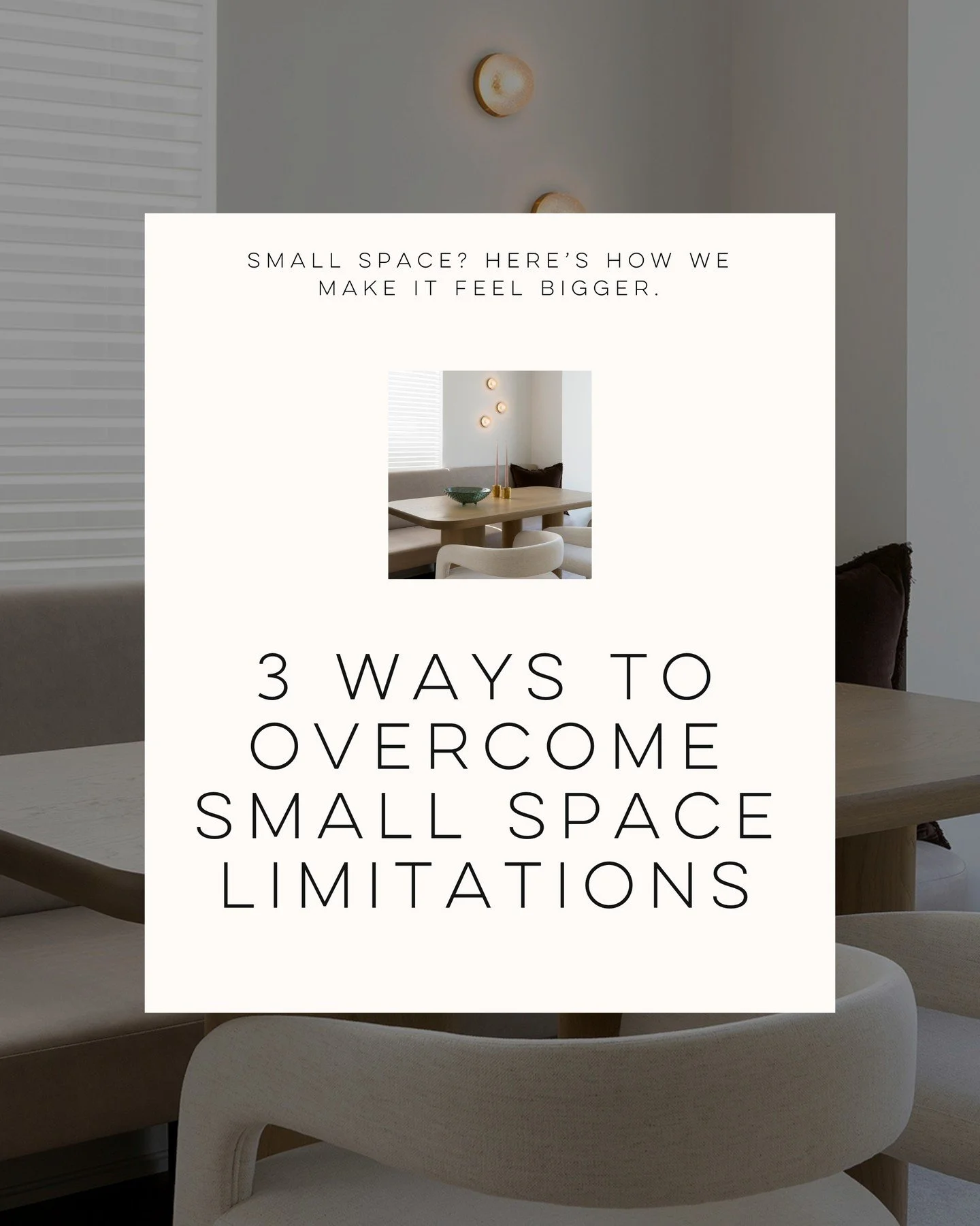 Most people think small spaces mean compromise. I don&rsquo;t. 

When we take on an interior design project in tighter Toronto homes or condos, every piece has to earn its spot. That&rsquo;s where tailor-made solutions make all the difference. A cons