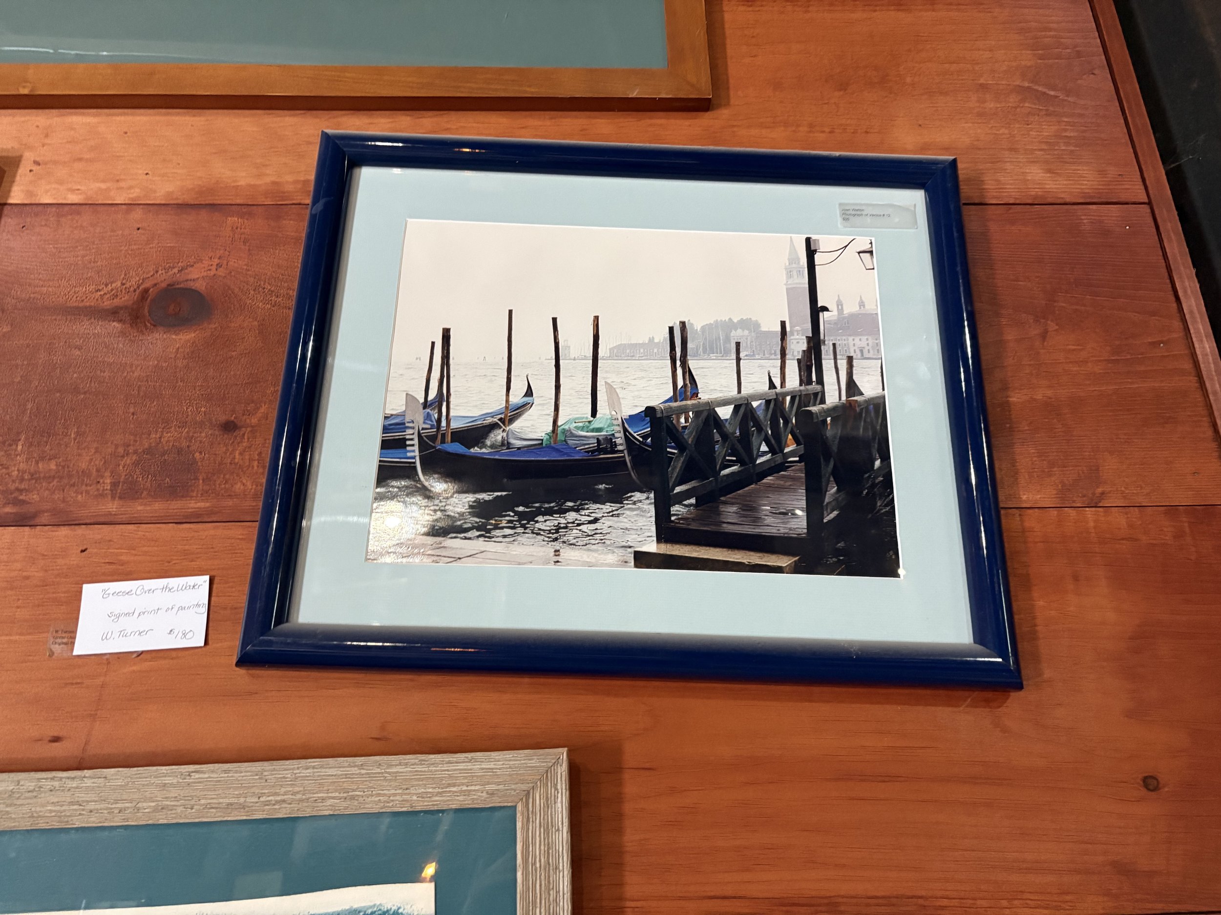 Gondolas Over the Water - Signed Print by W. Turner