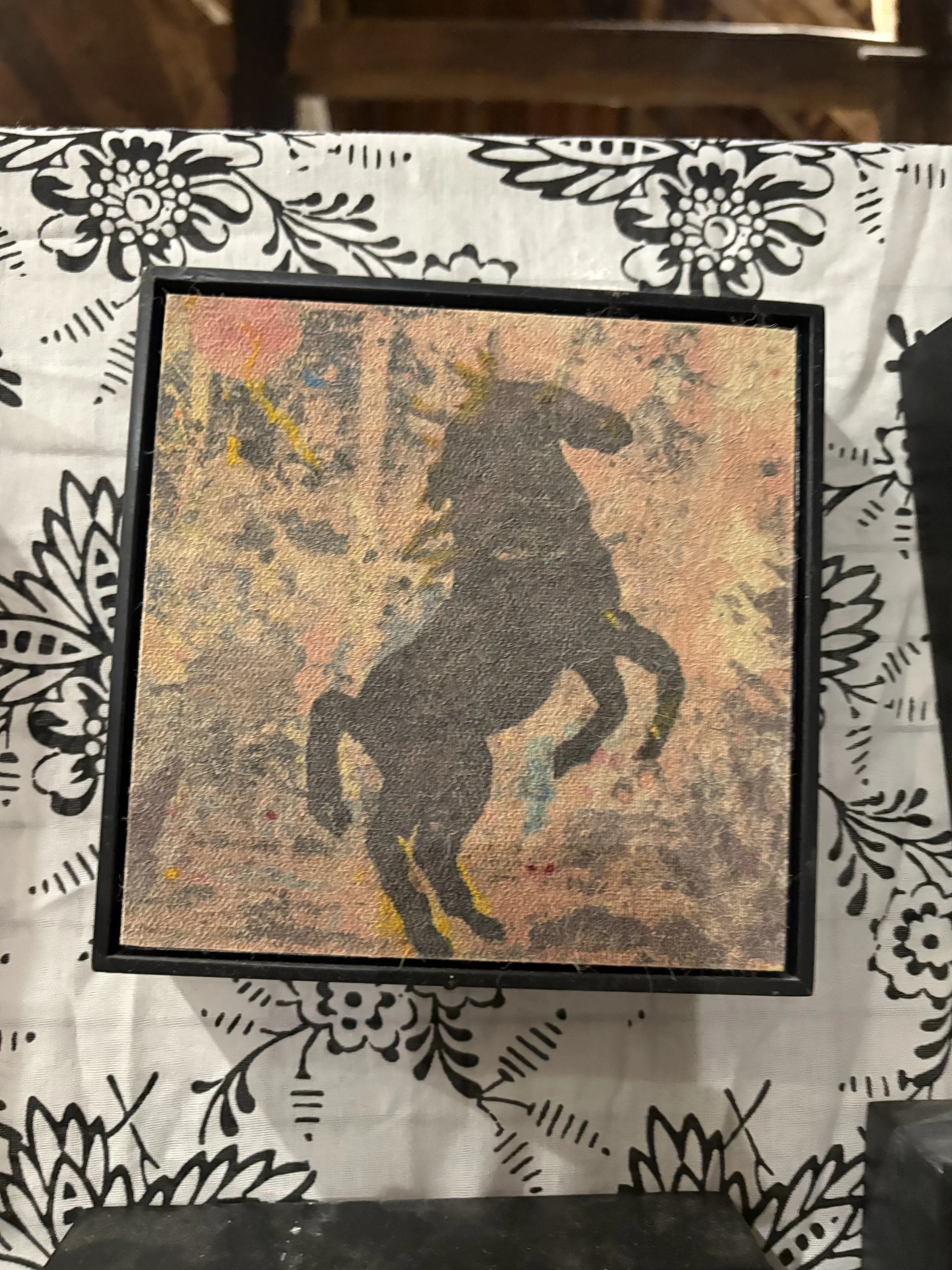 Vintage Equine Shadow Art Print by Stephen Kolesch Print