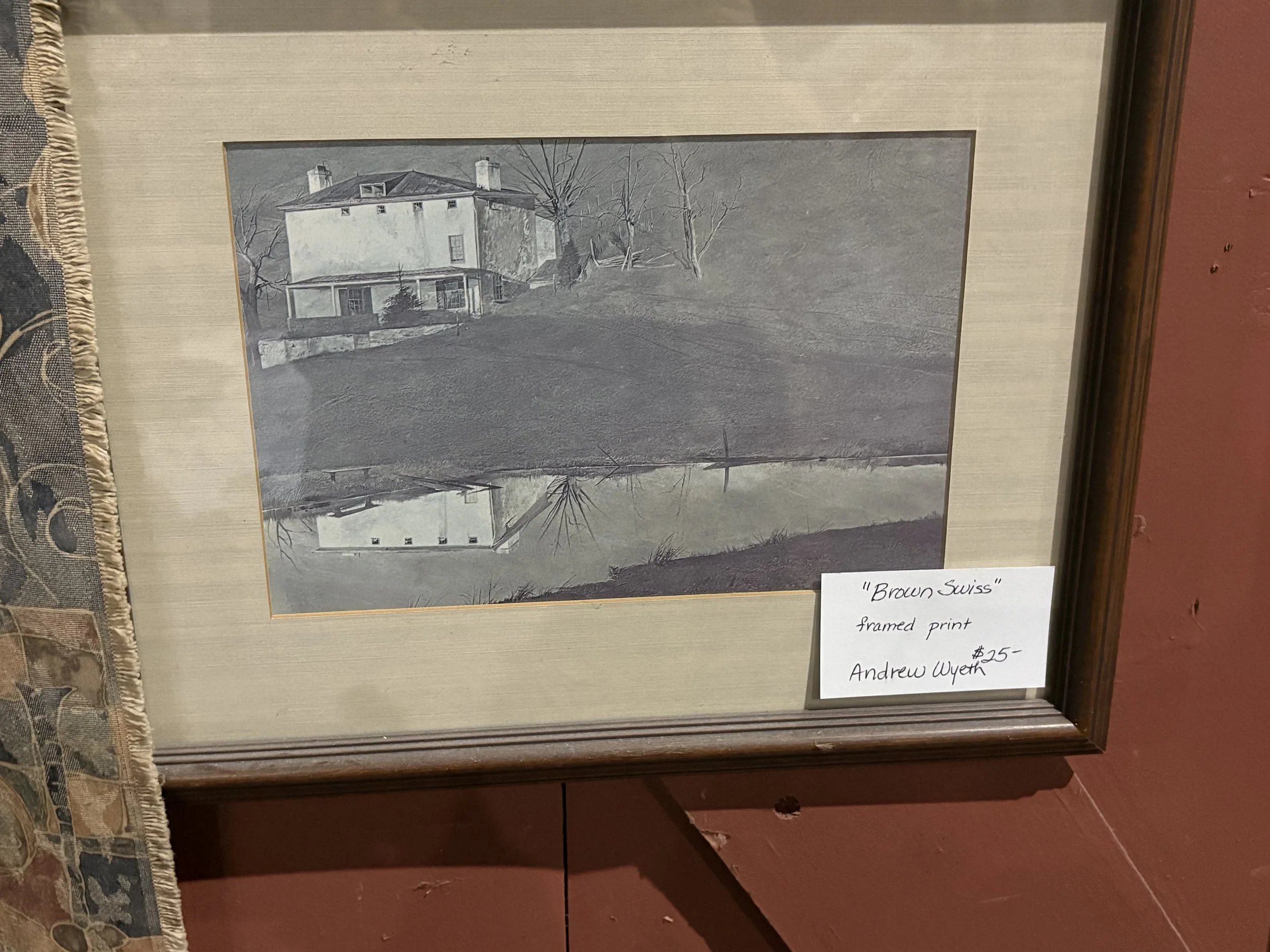 "Brown Swiss" Framed Print by Andrew Wyeth