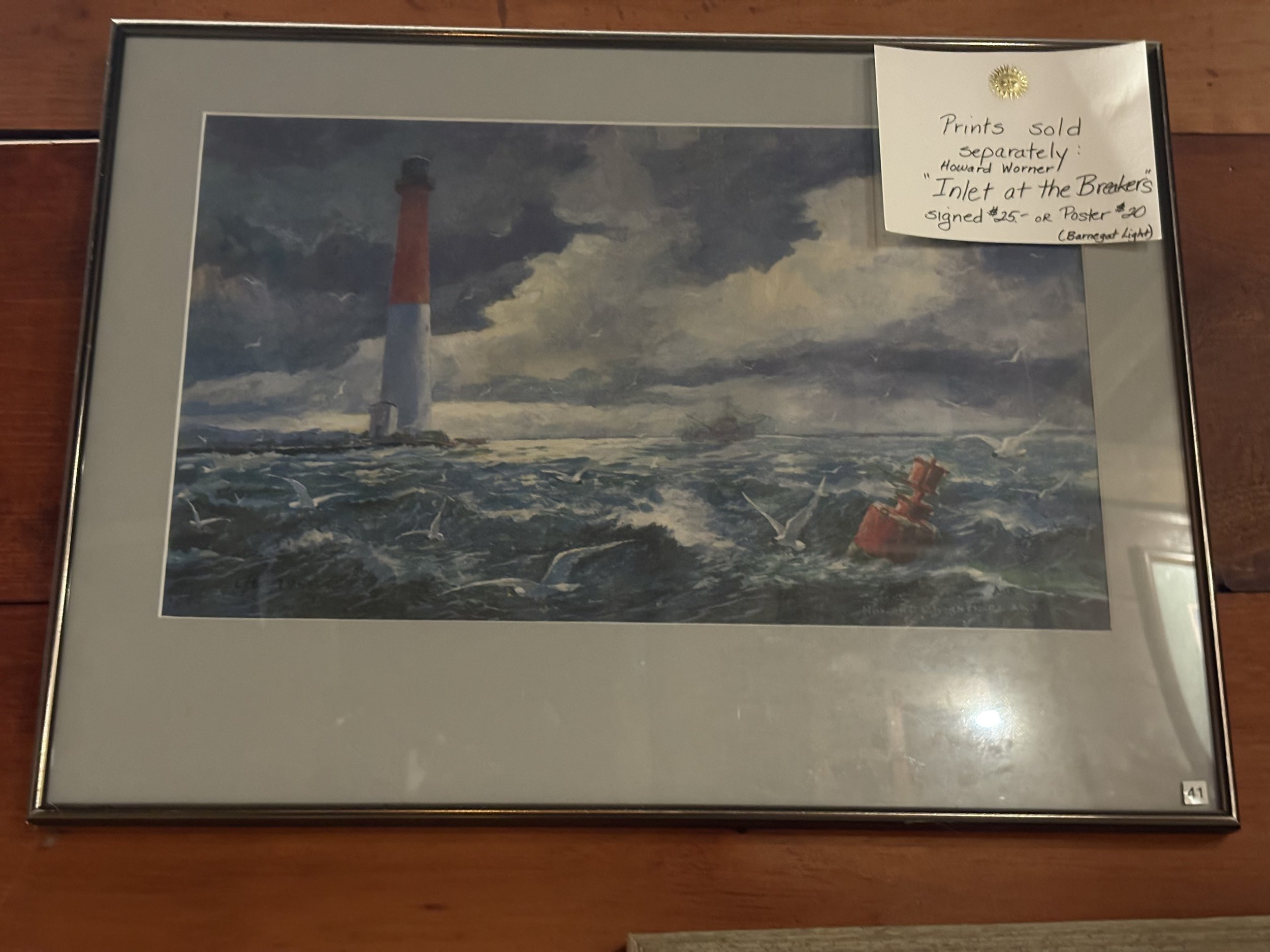 'Inlet at the Breakers' Lighthouse Print by Howard Werner