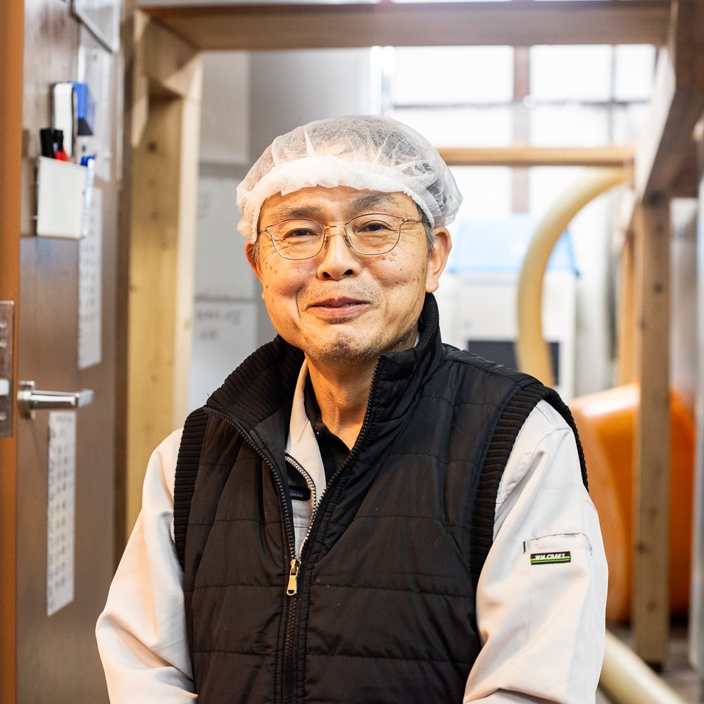 The Toji (master brewer) at Funasaka Sake Brewery