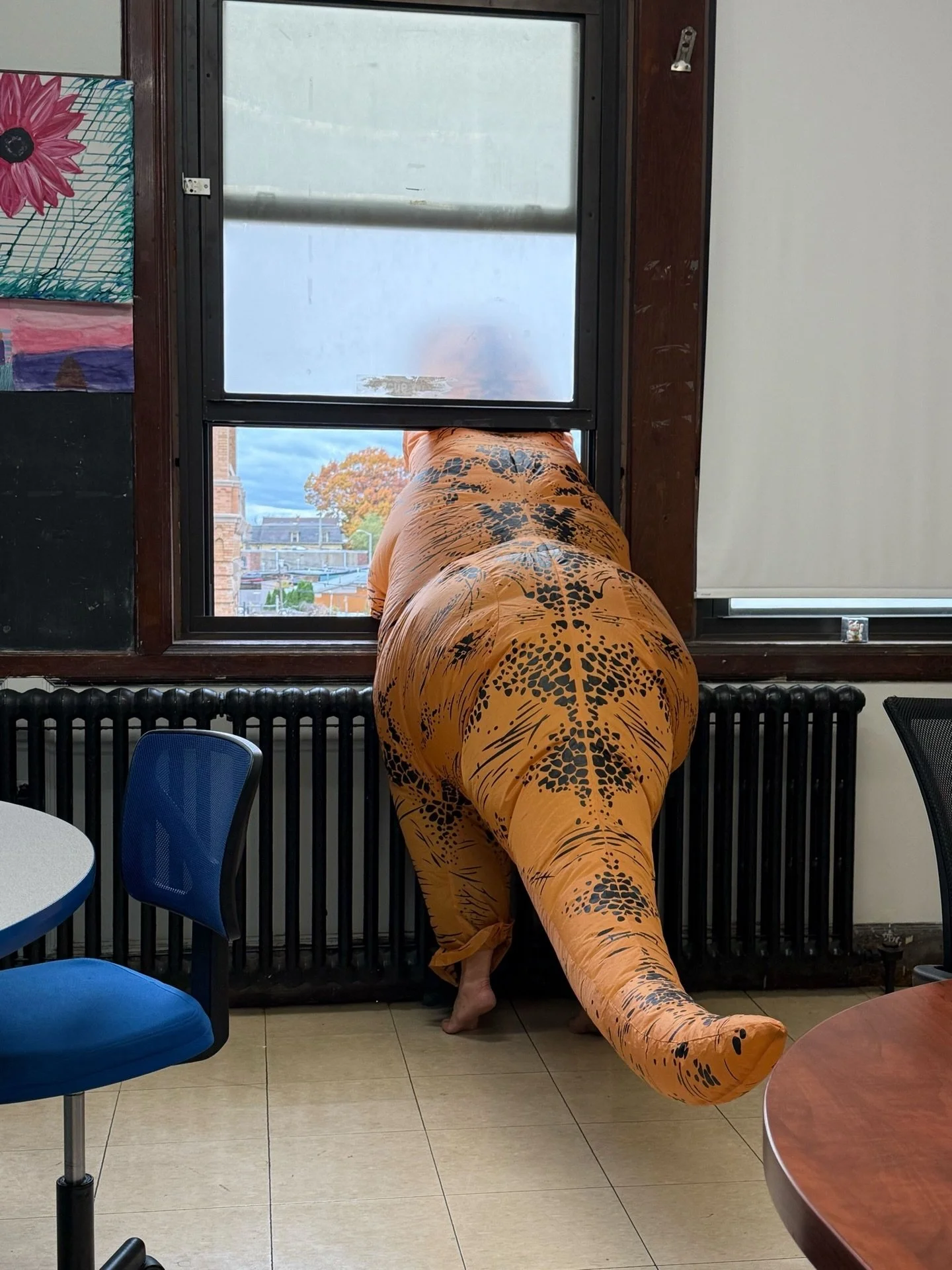 What is our Raptor looking for? Wrong answers only. 👀🦖

#funny #school #providence