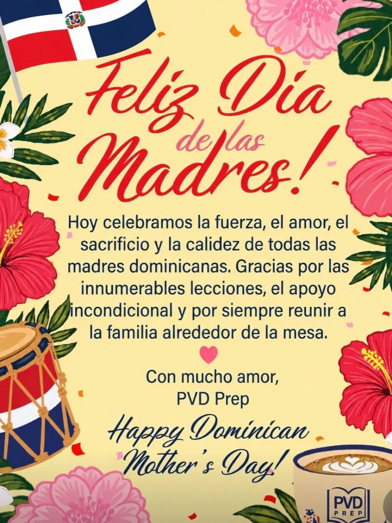 🌺 Feliz D&iacute;a de las Madres a todas las incre&iacute;bles mam&aacute;s de nuestra comunidad. Gracias por su amor, fortaleza y dedicaci&oacute;n hoy y todos los d&iacute;as. ❤️🇩🇴 

#DiaDeLasMadres #PVDPrep #DominicanMothersDay