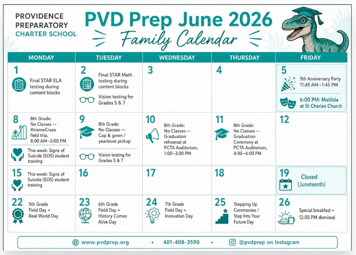 Family schedule for June 🩵

#providence #middleschool #schedule