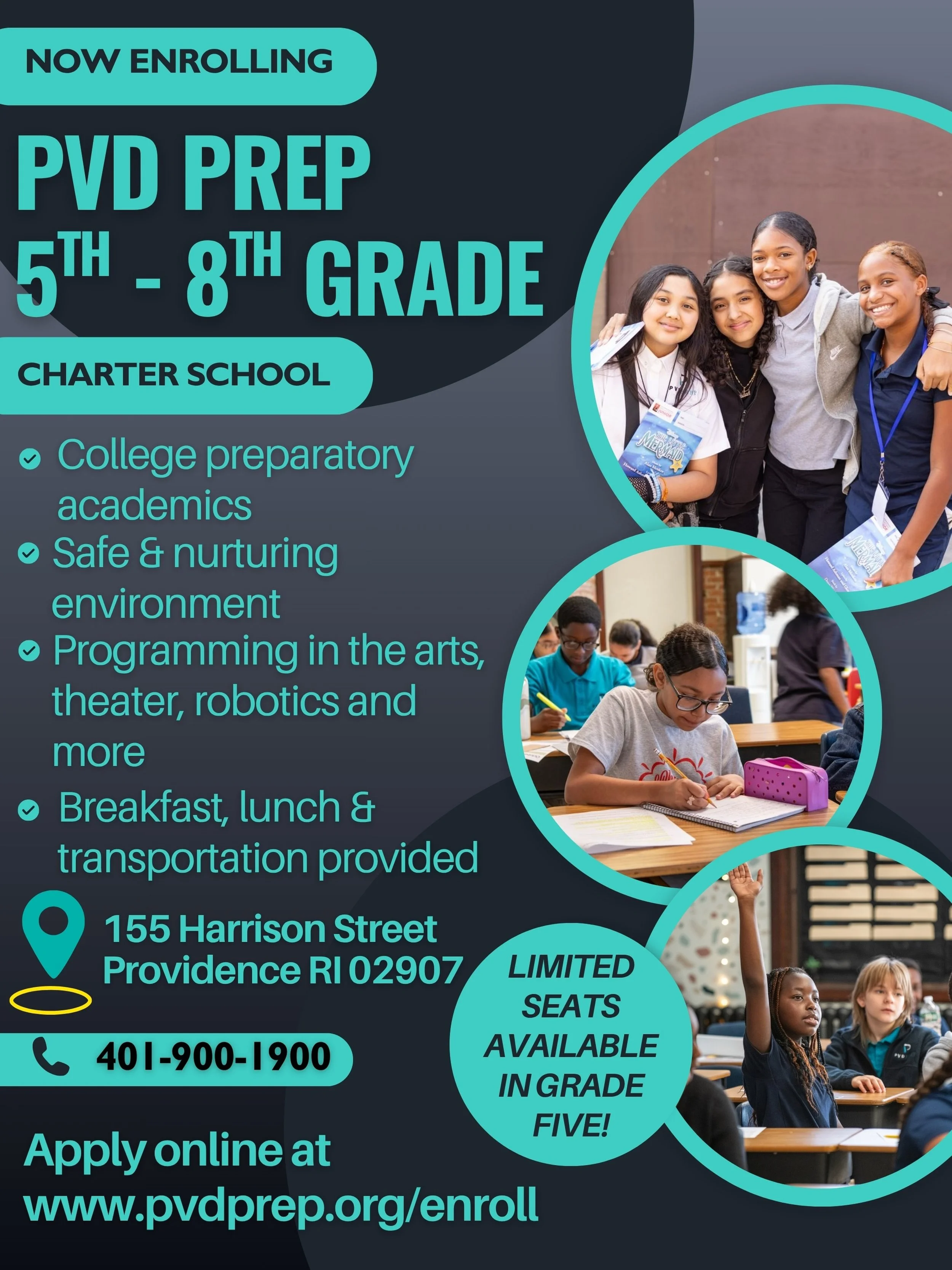 📣 Calling all rising 5th grade families! 📣

There are still limited seats available for 5th grade at PVD Prep for the 2026&ndash;2027 school year!

✅ College-preparatory academics
✅ Safe &amp; nurturing environment
✅ Arts, theater, robotics &amp; m