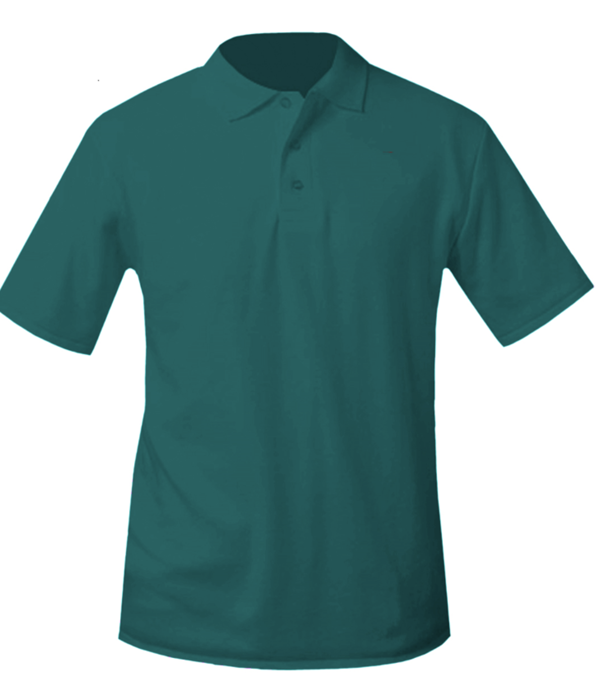 Short sleeve teal polo (logo not pictured) 