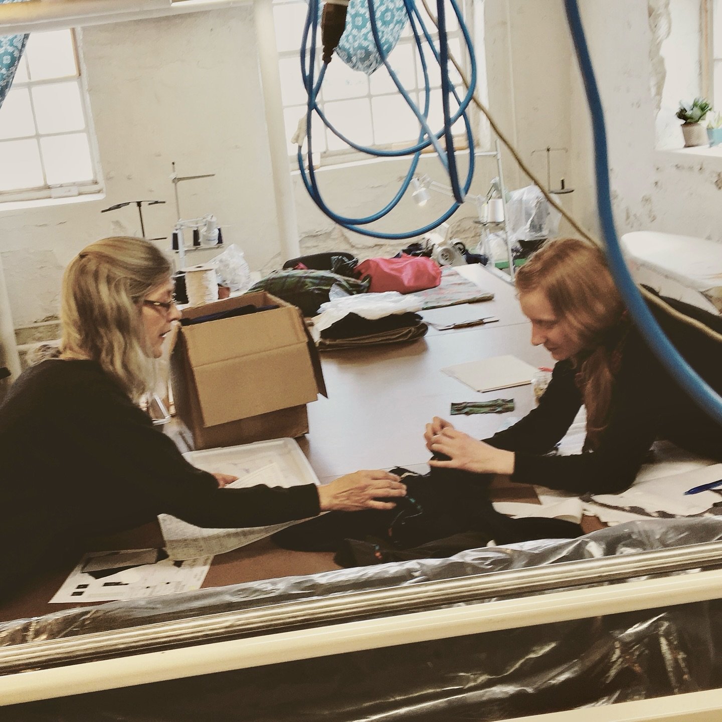 Beginnings and beyond - Day 2 of 20 Day Anniversary Sale.

This was my very first design meeting with Abby, who does the production sewing for Humble Hearts. We were working through details on finishes and construction of the Tab Collar Clergy Tunic.