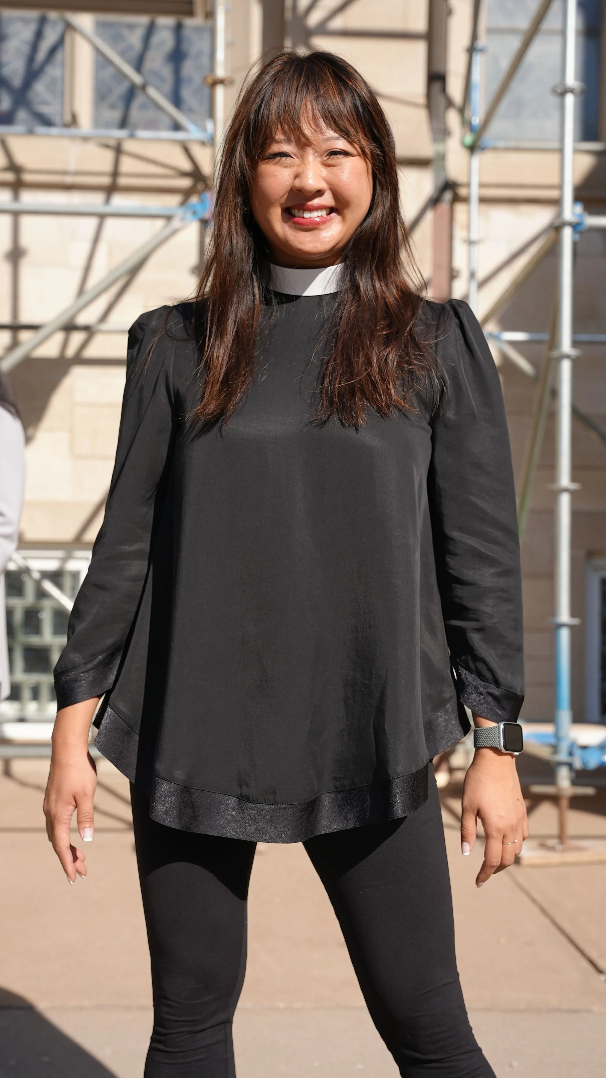 Neckband Collar Clergy Tunic in Black — humble hearts clergy apparel