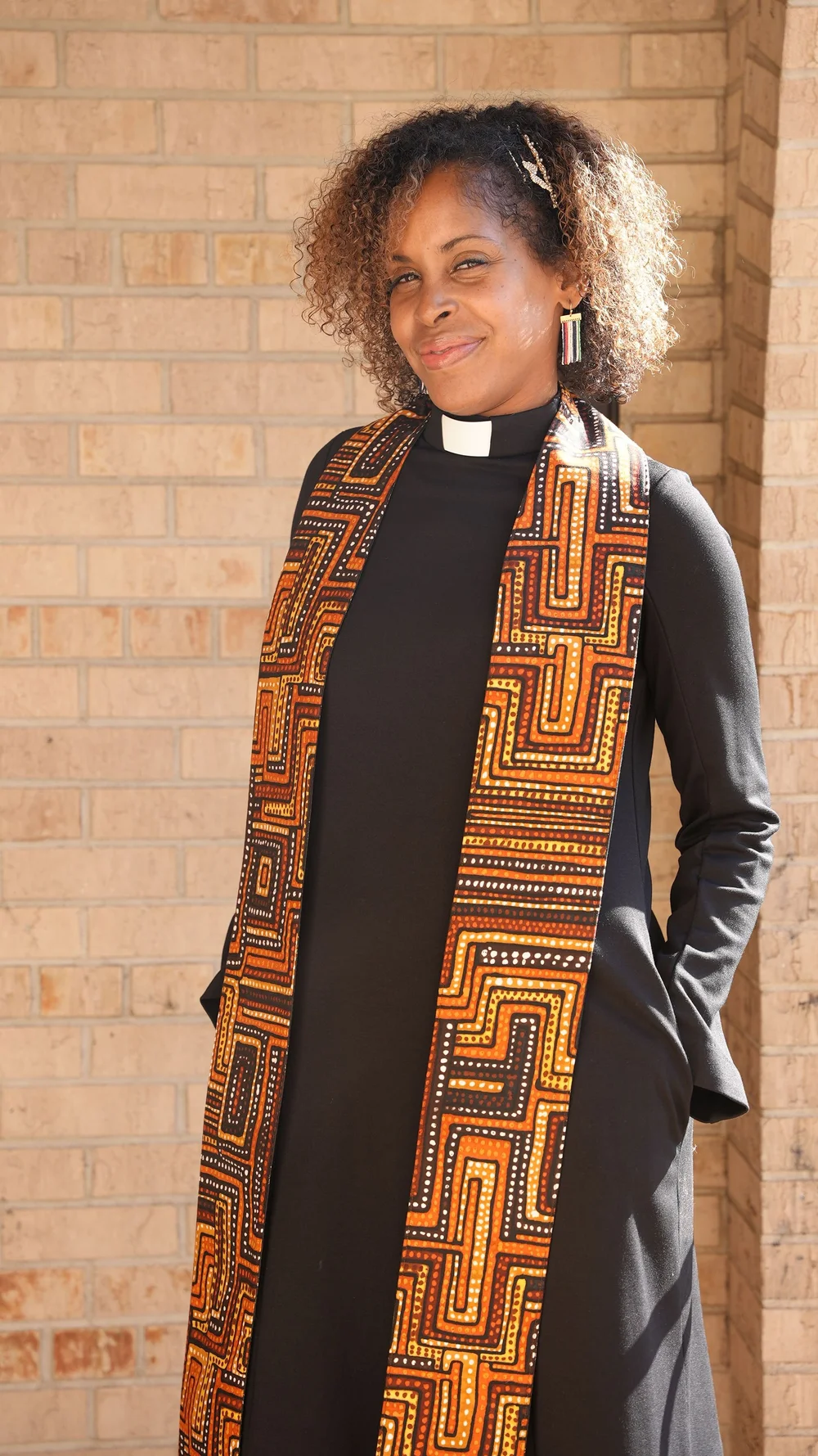 Tab Collar Clergy Dress with Flared Skirt and Long Sleeves  humble hearts Clergy apparel
