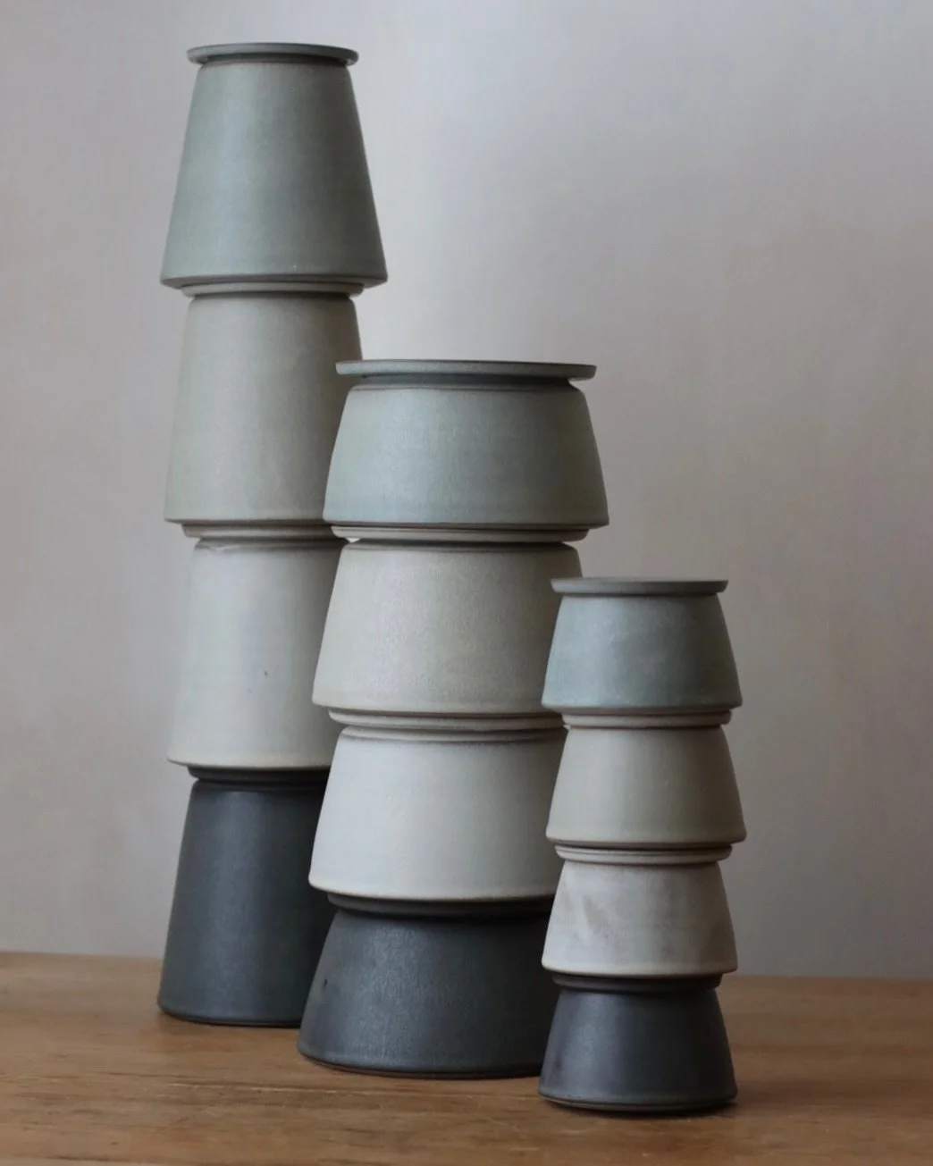 Making the most of @instagram new rectangle grid to show you a selection of the lidded jars that will be available on Friday 28th of March at 7pm (GMT).
- 
I&rsquo;ve finished the first day of photography at home with this photo, a stack of all three