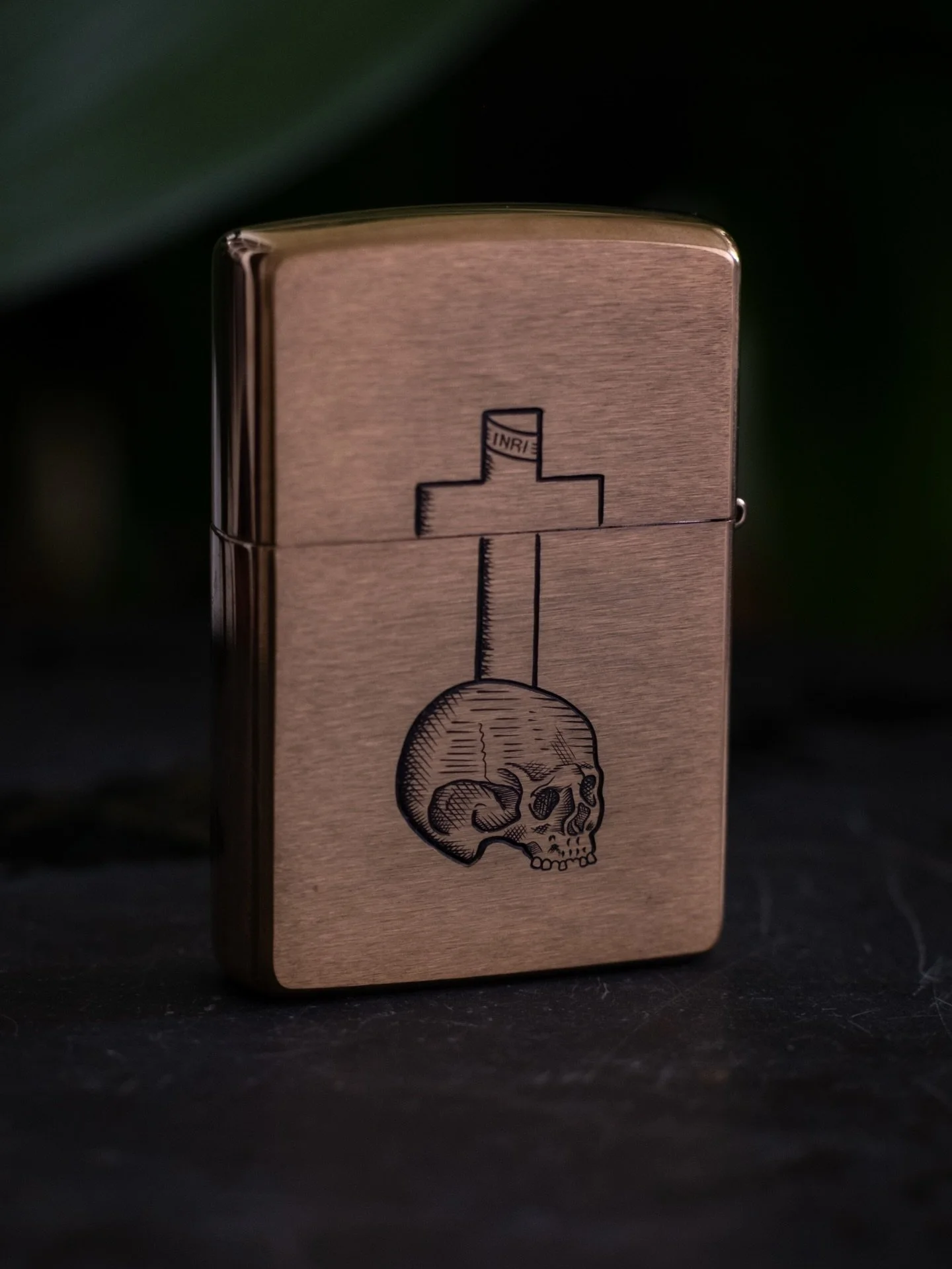 Consummatum est.
//
That iconic &ldquo;click,&rdquo; the flash of sparkling flint, then that silent flame&hellip;. Never to to be extinguished, no matter how hard the winds may blow. 
//
&laquo;Domine, quo vadis?&raquo;
//
Custom engraved zippo light